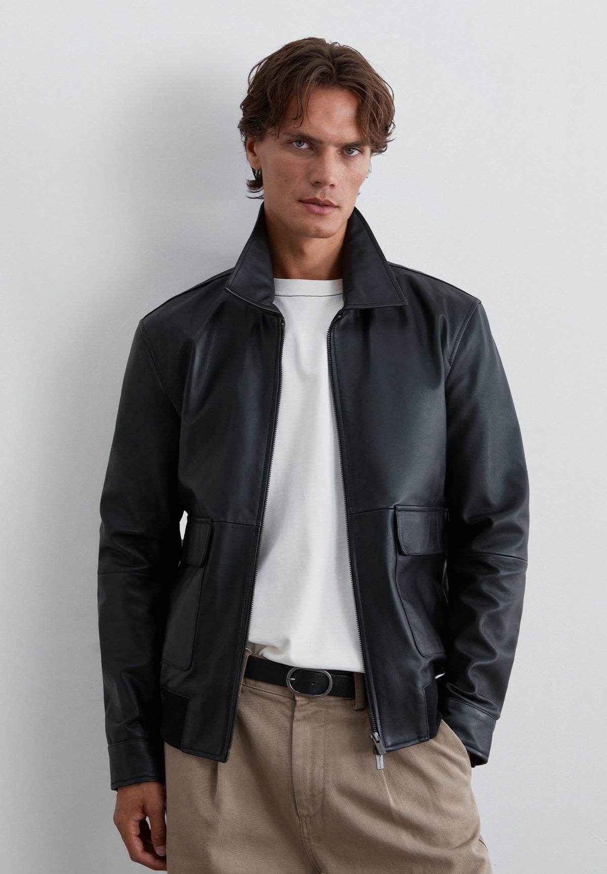 CHAQUETA PIEL BOLSILLOS