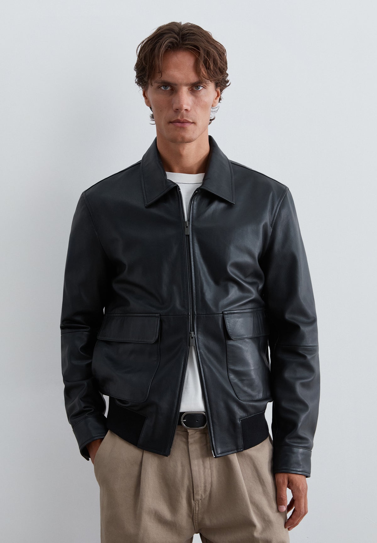 CHAQUETA PIEL BOLSILLOS