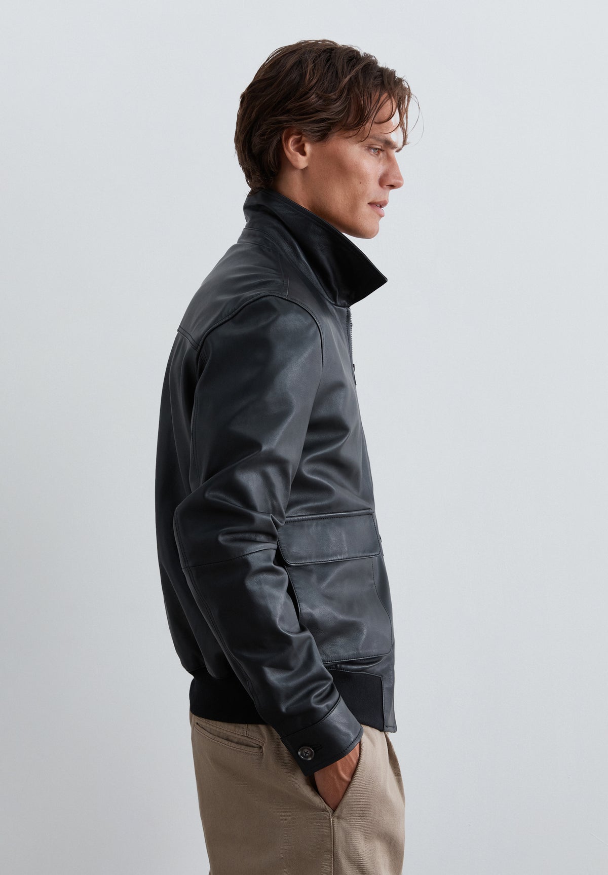 CHAQUETA PIEL BOLSILLOS