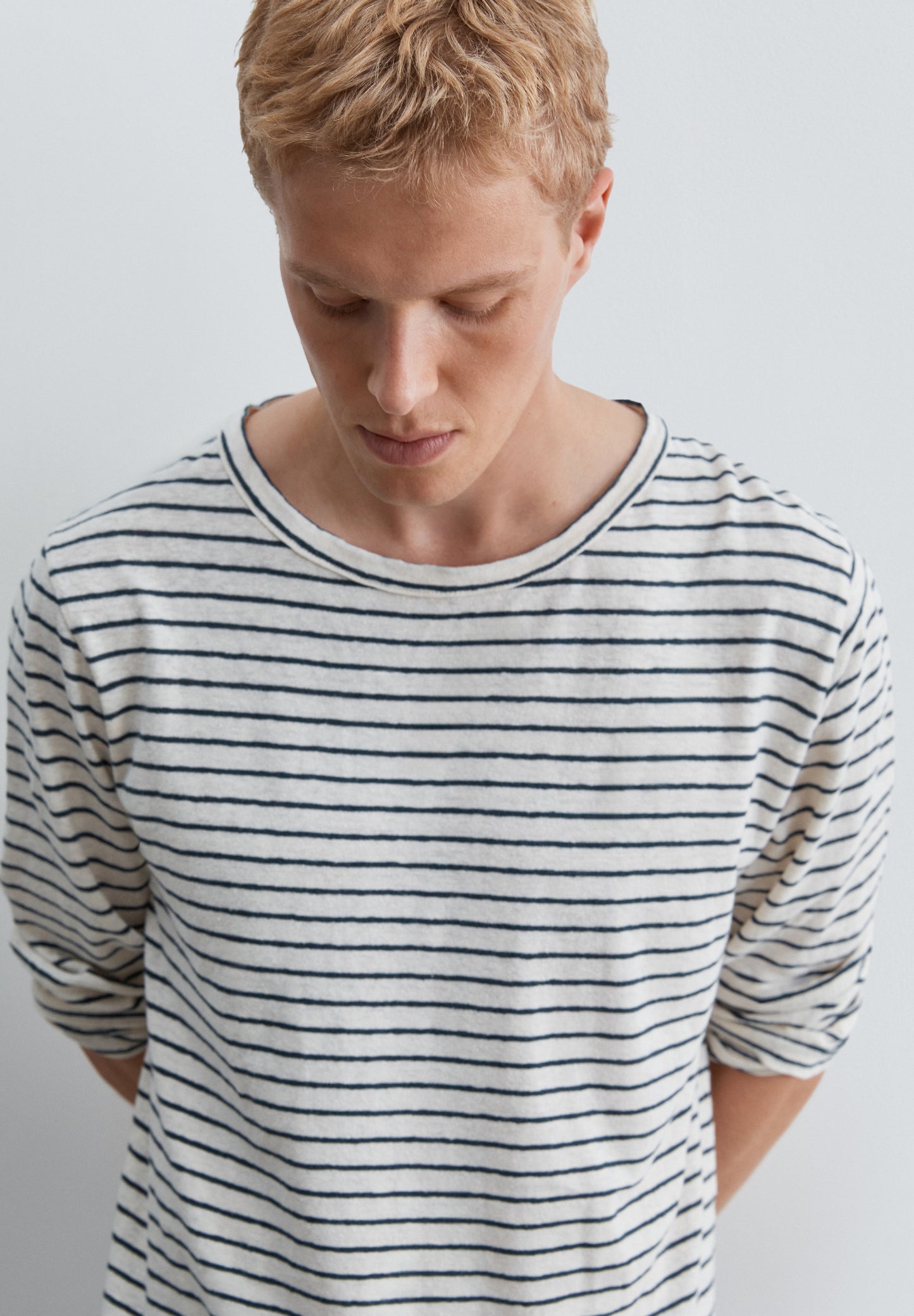 CAMISETA RAYAS ALGODÓN Y LINO