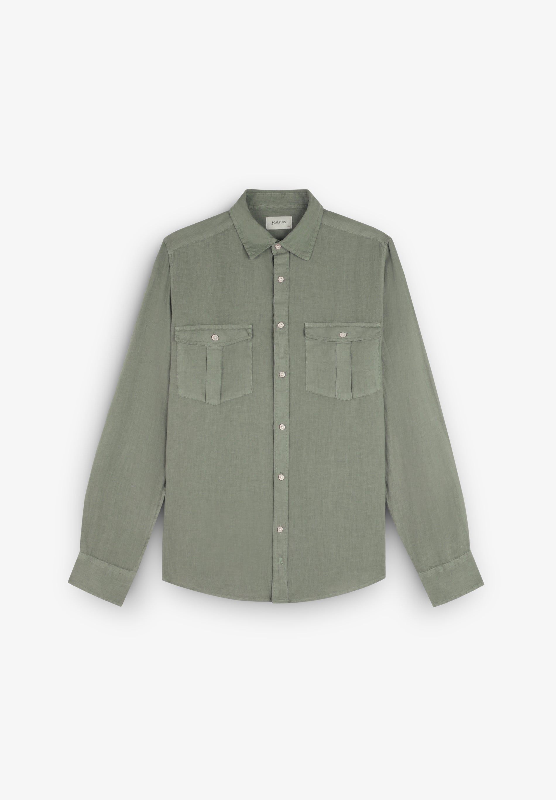 CAMISA BOLSILLOS LINO