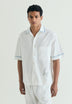 CAMISA ALGODÓN Y LINO BORDADA