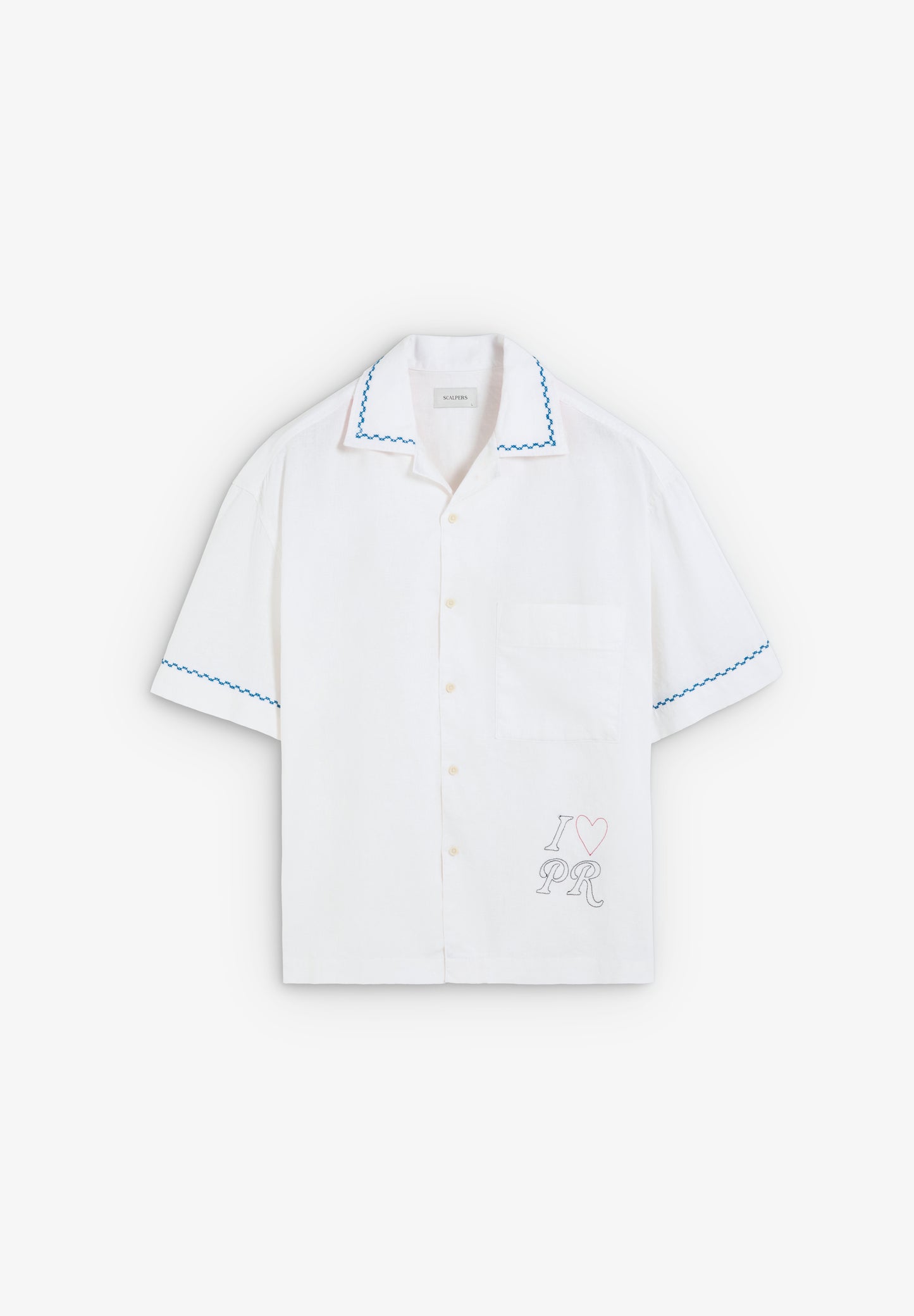 CAMISA ALGODÓN Y LINO BORDADA