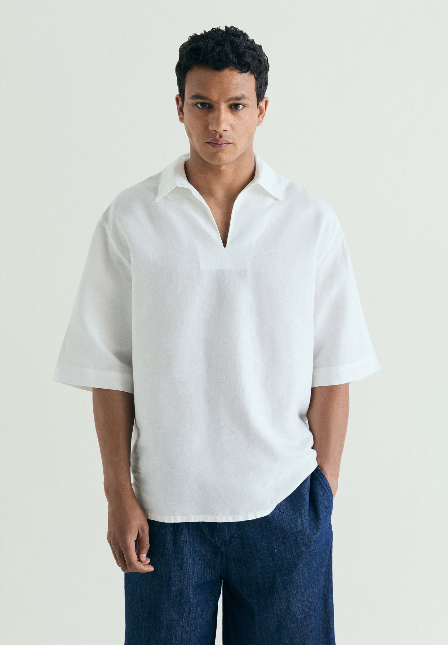 CAMISA POLO ALGODÓN Y LINO