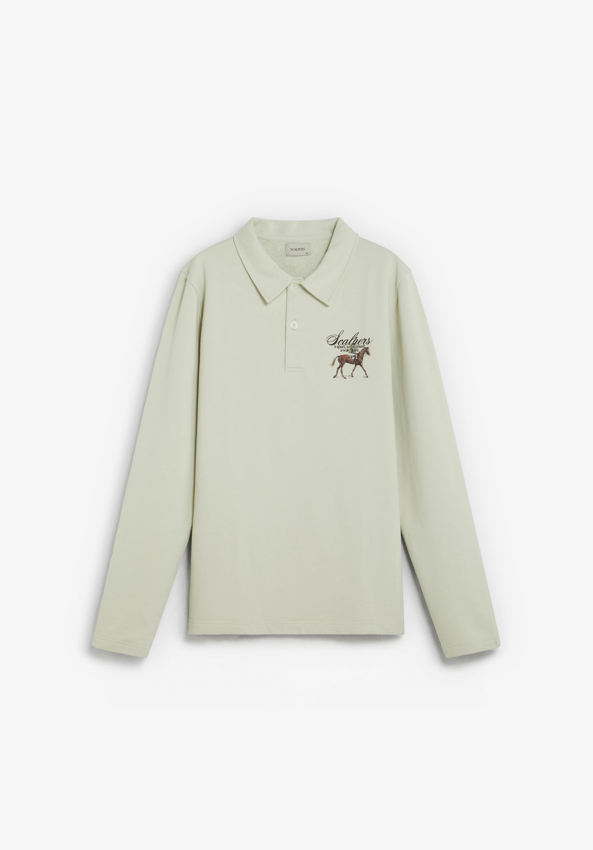 SUDADERA CUELLO POLO ESTAMPADA