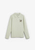 SUDADERA CUELLO POLO ESTAMPADA