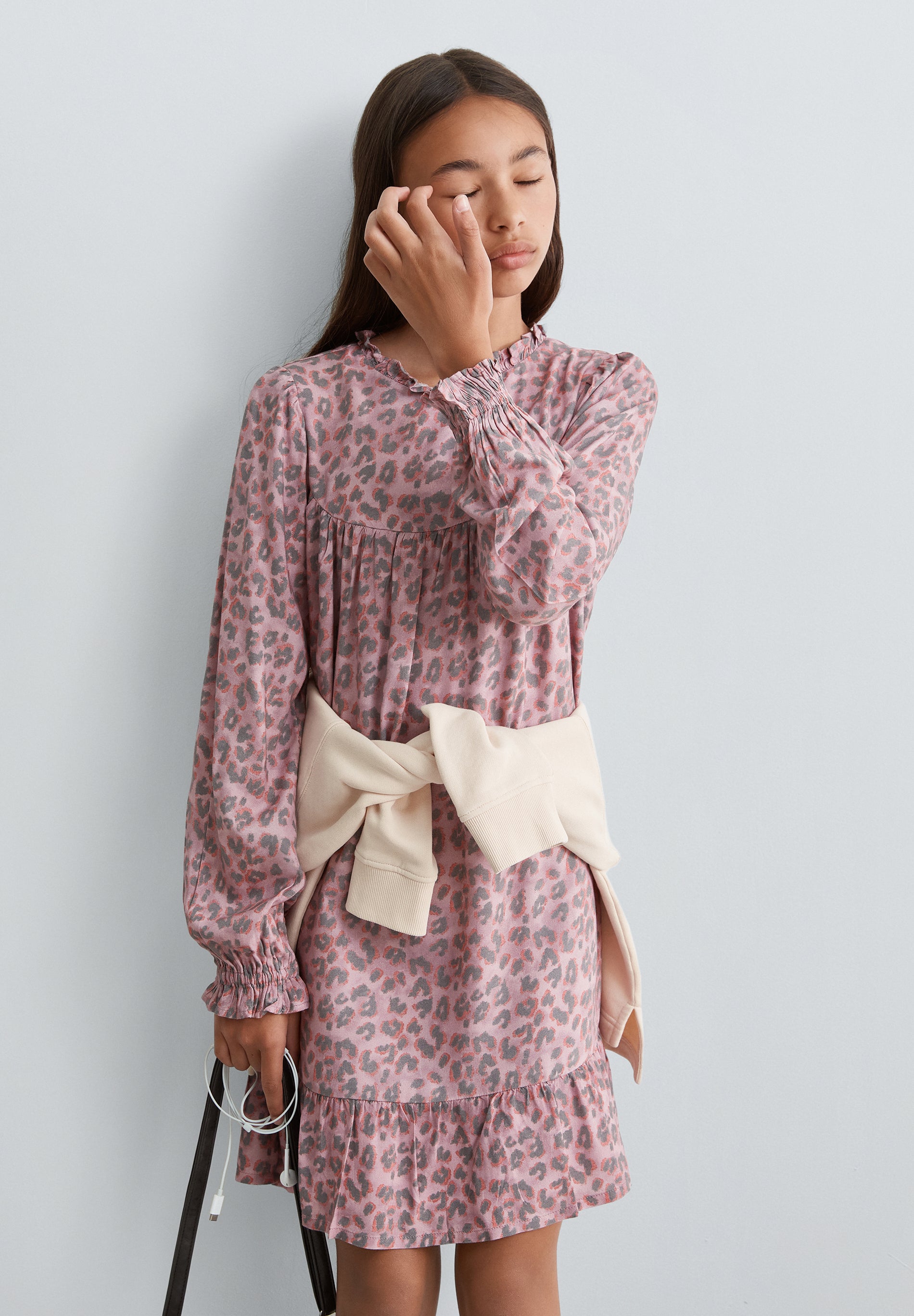 VESTIDO MANGA LARGA ANIMAL PRINT