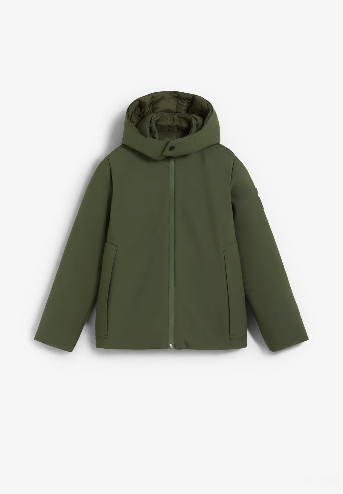CHAQUETA CON CAPUCHA REVERSIBLE