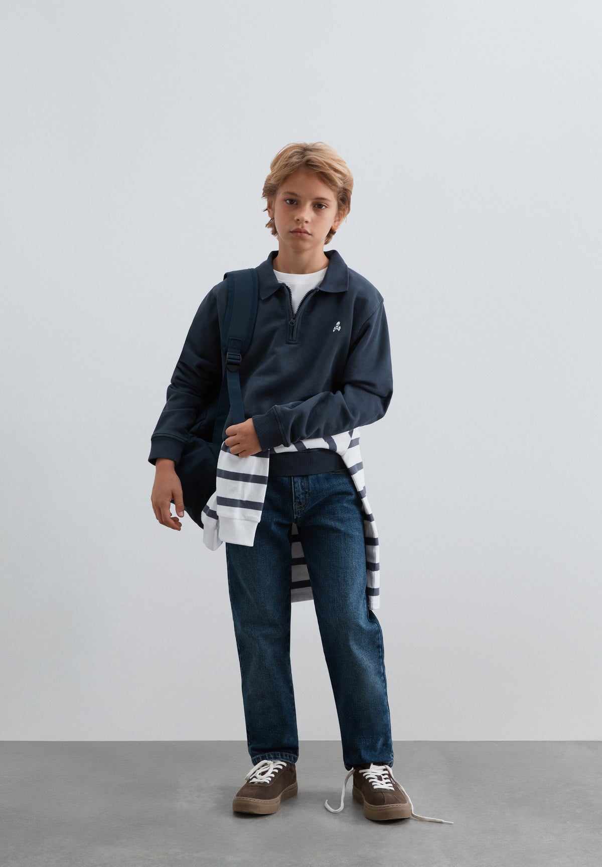 SUDADERA HALF-ZIP PRINT TRASERO