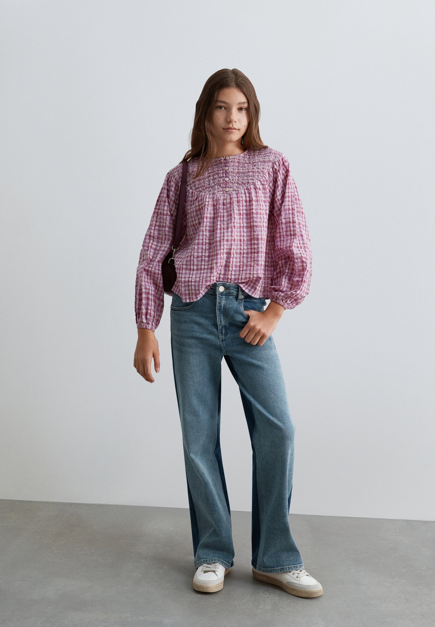 BLUSA ESTAMPADA CUADROS
