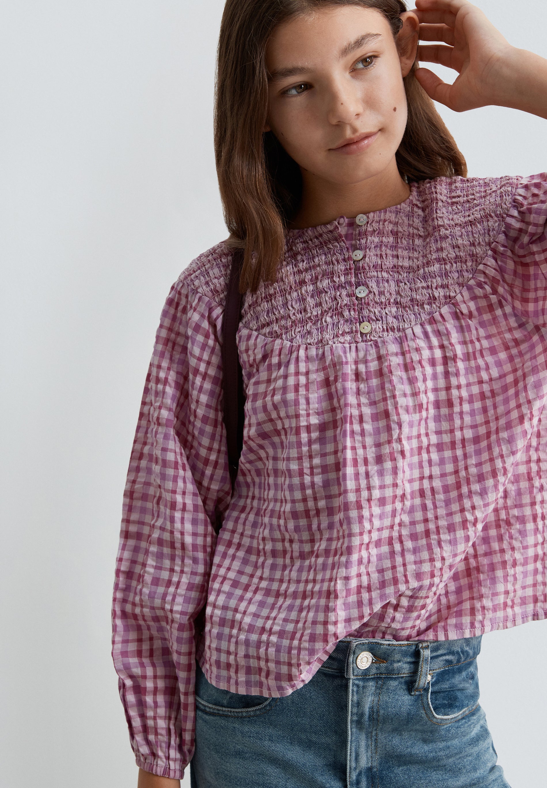 BLUSA ESTAMPADA CUADROS