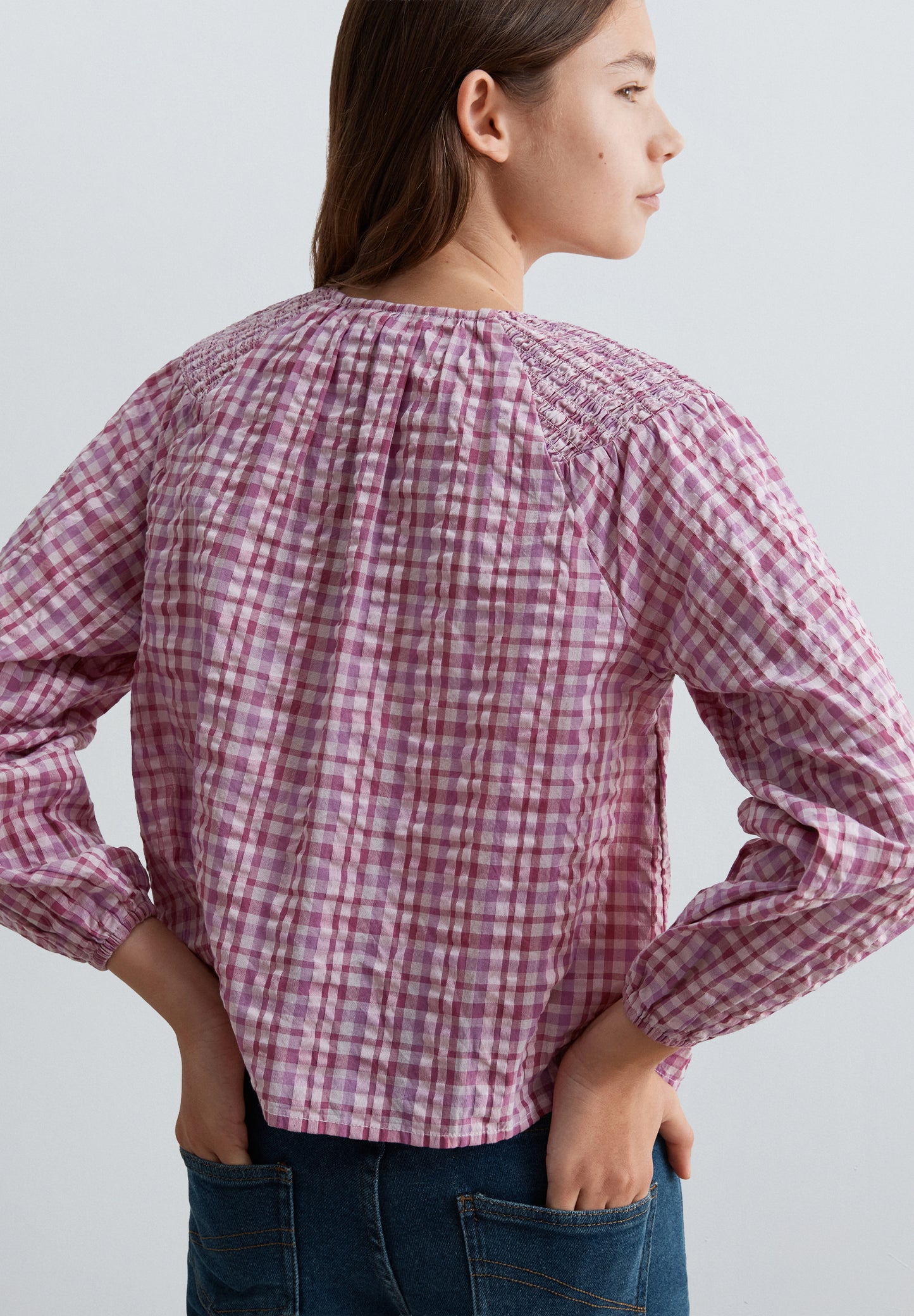 BLUSA ESTAMPADA CUADROS
