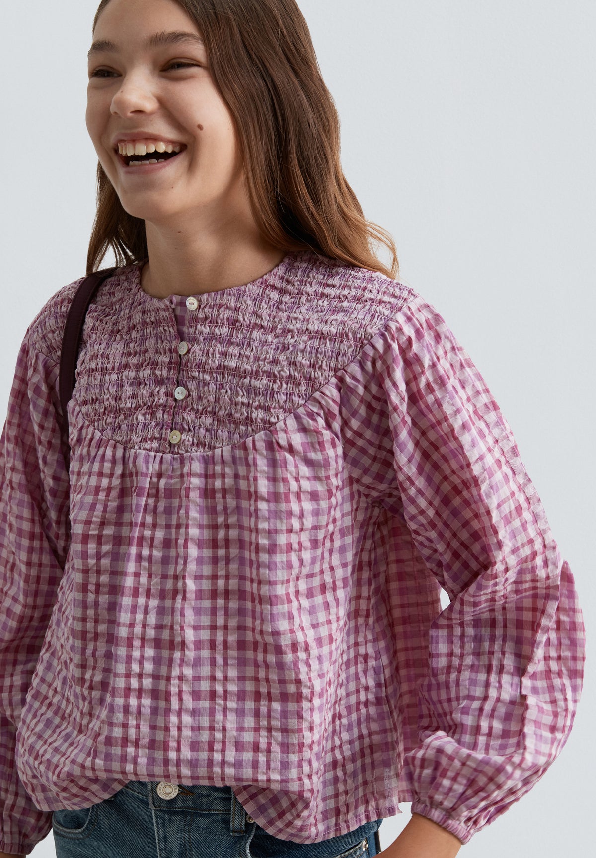 BLUSA ESTAMPADA CUADROS