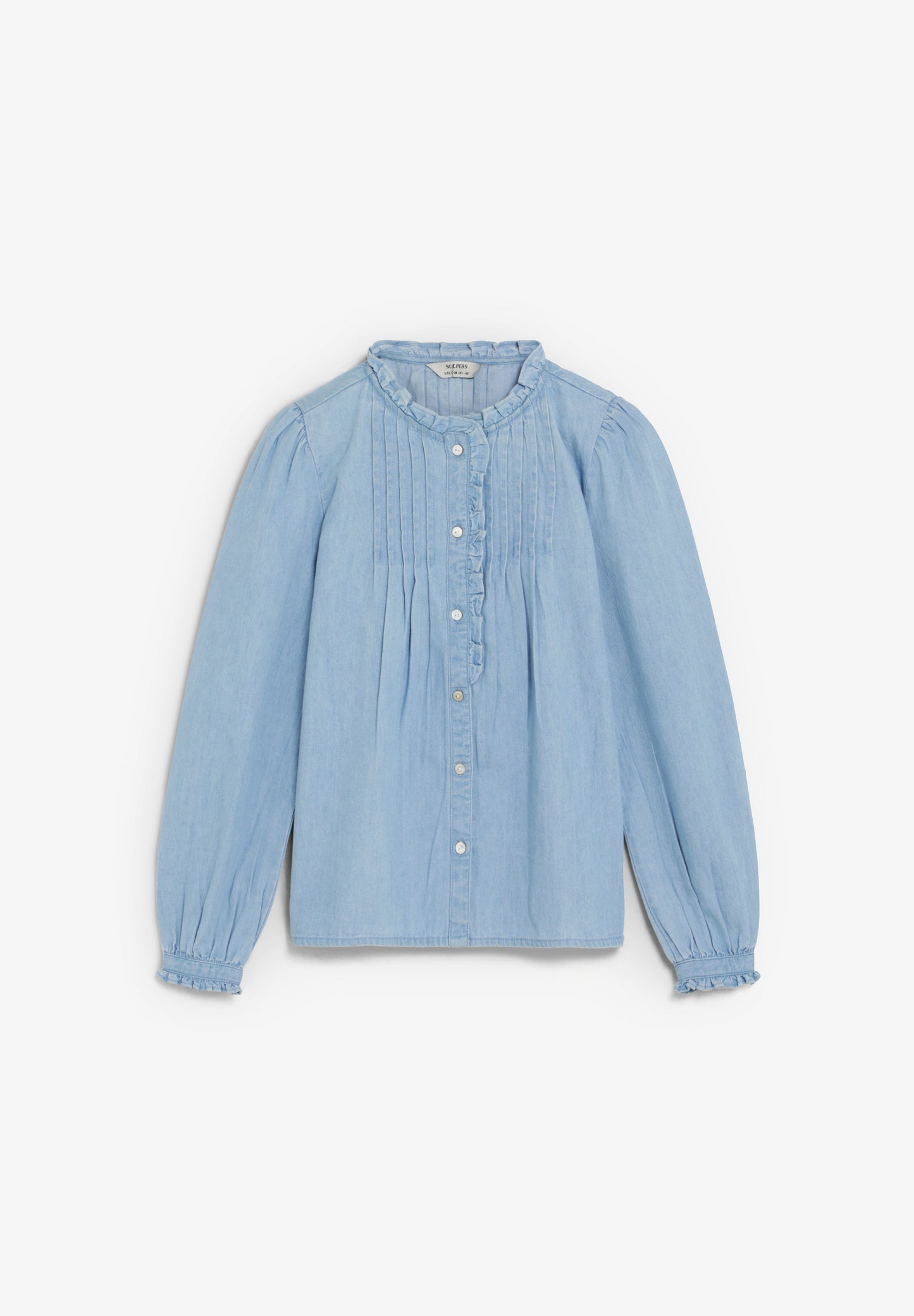 BLUSA DENIM PLIEGUES
