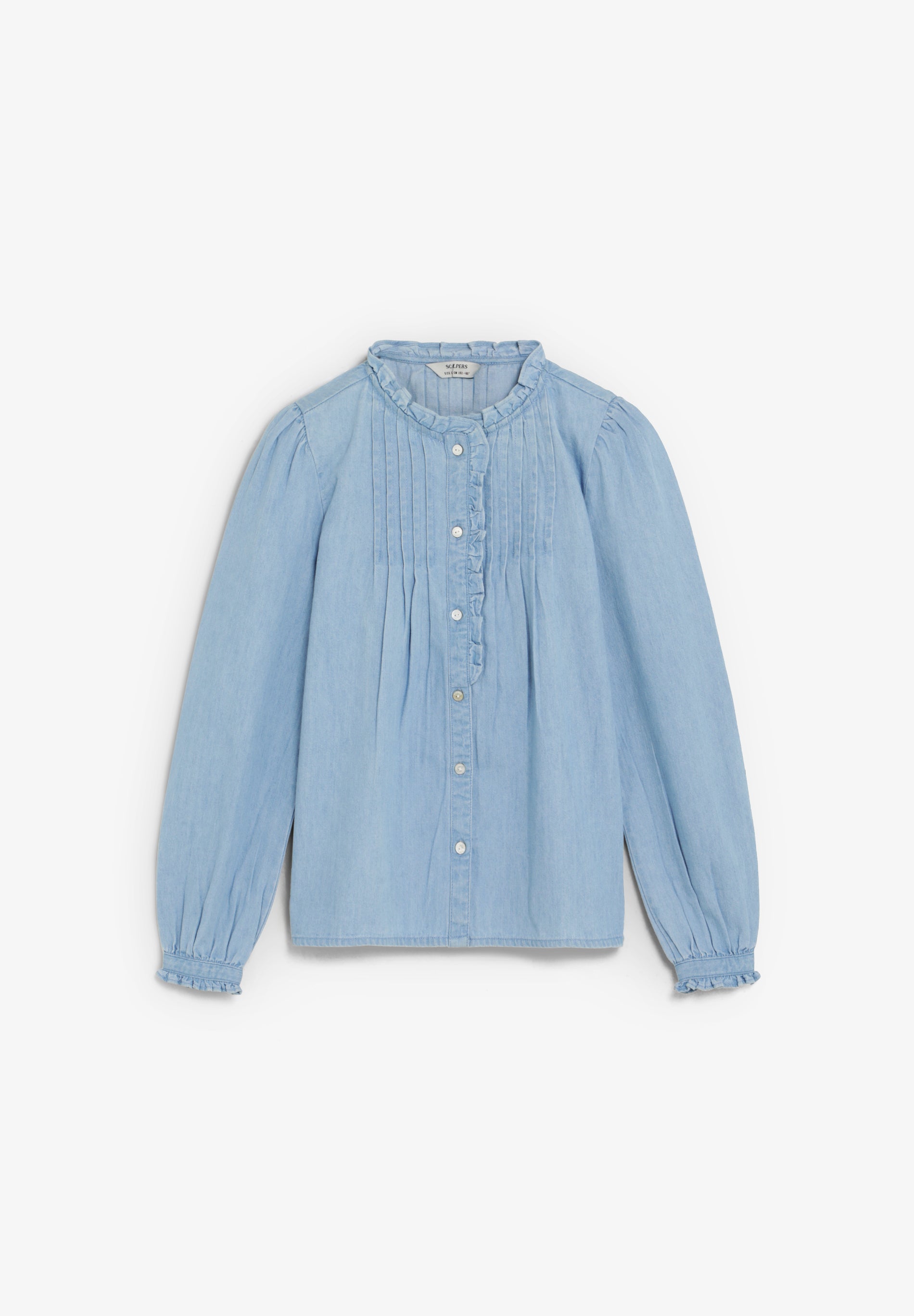 BLUSA DENIM PLIEGUES