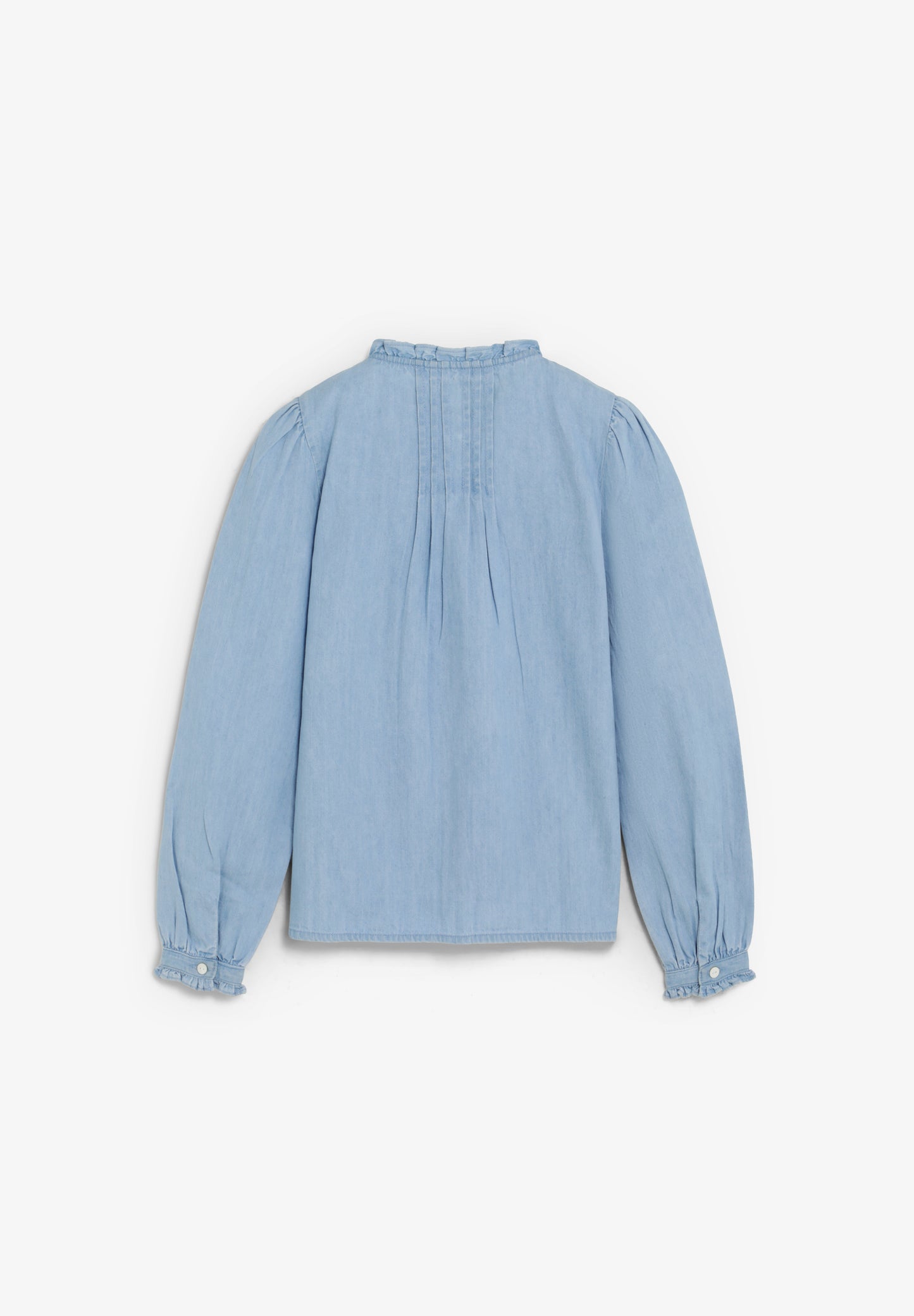 BLUSA DENIM PLIEGUES