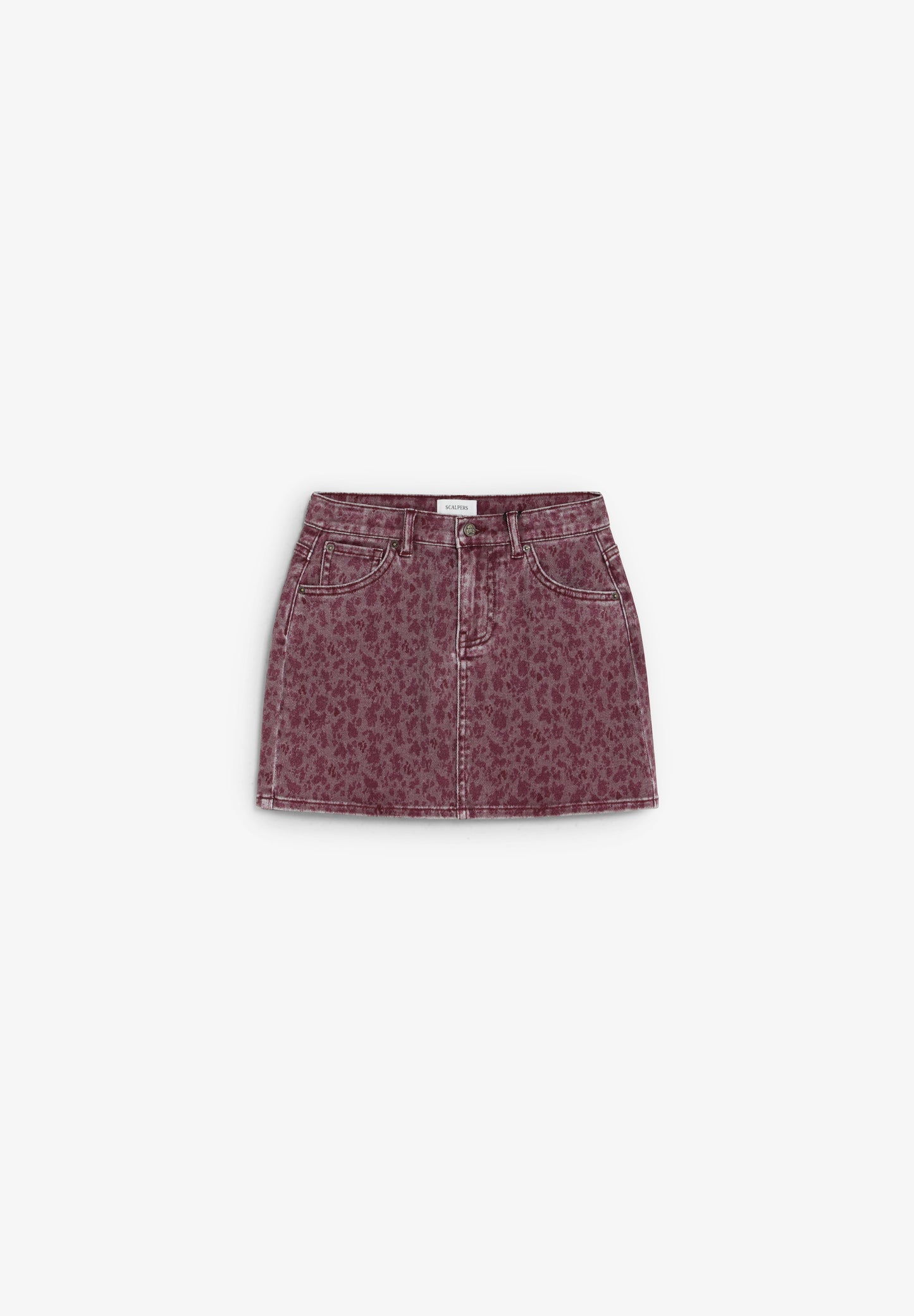 FALDA CORTA DENIM ESTAMPADA