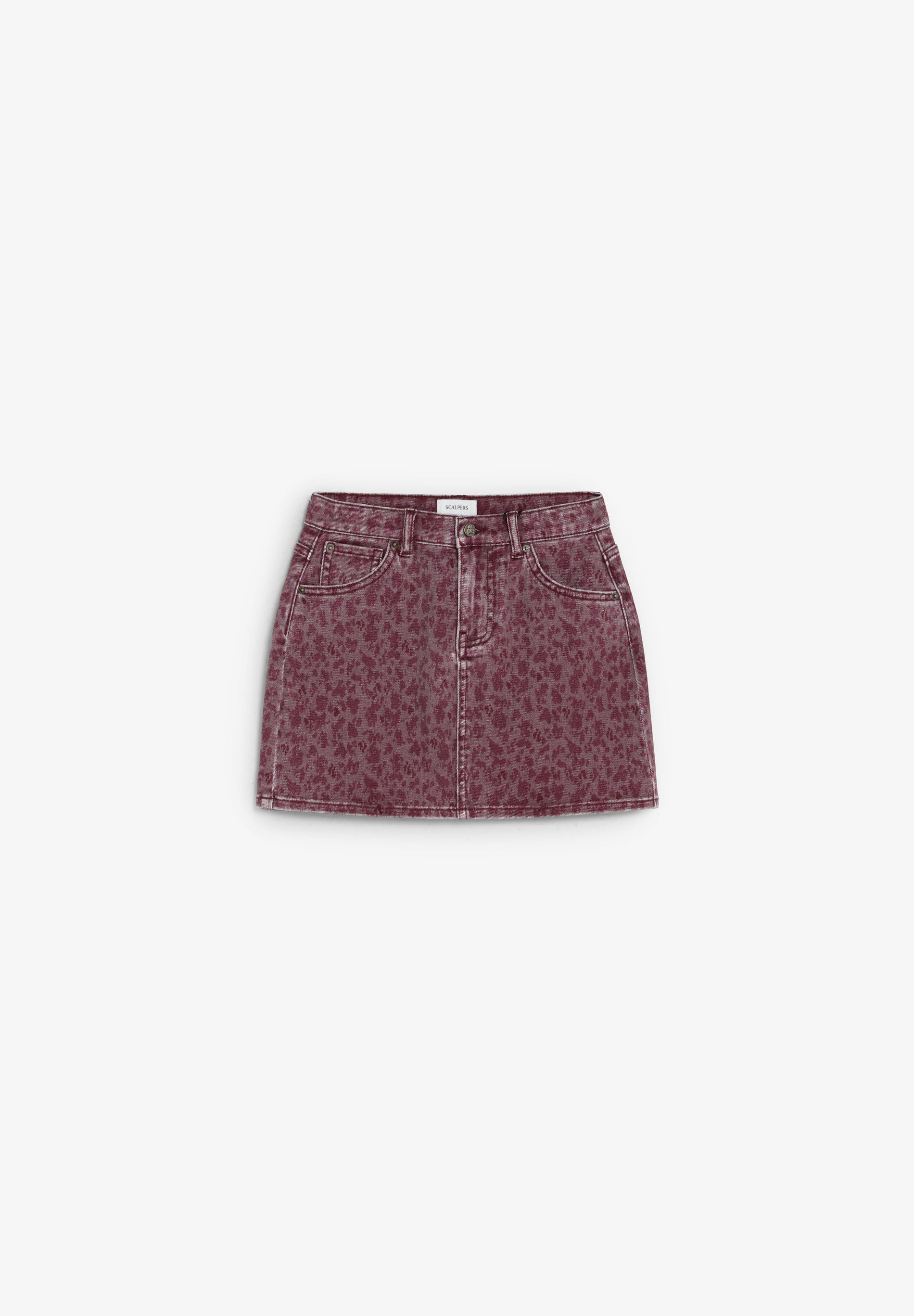 FALDA CORTA DENIM ESTAMPADA