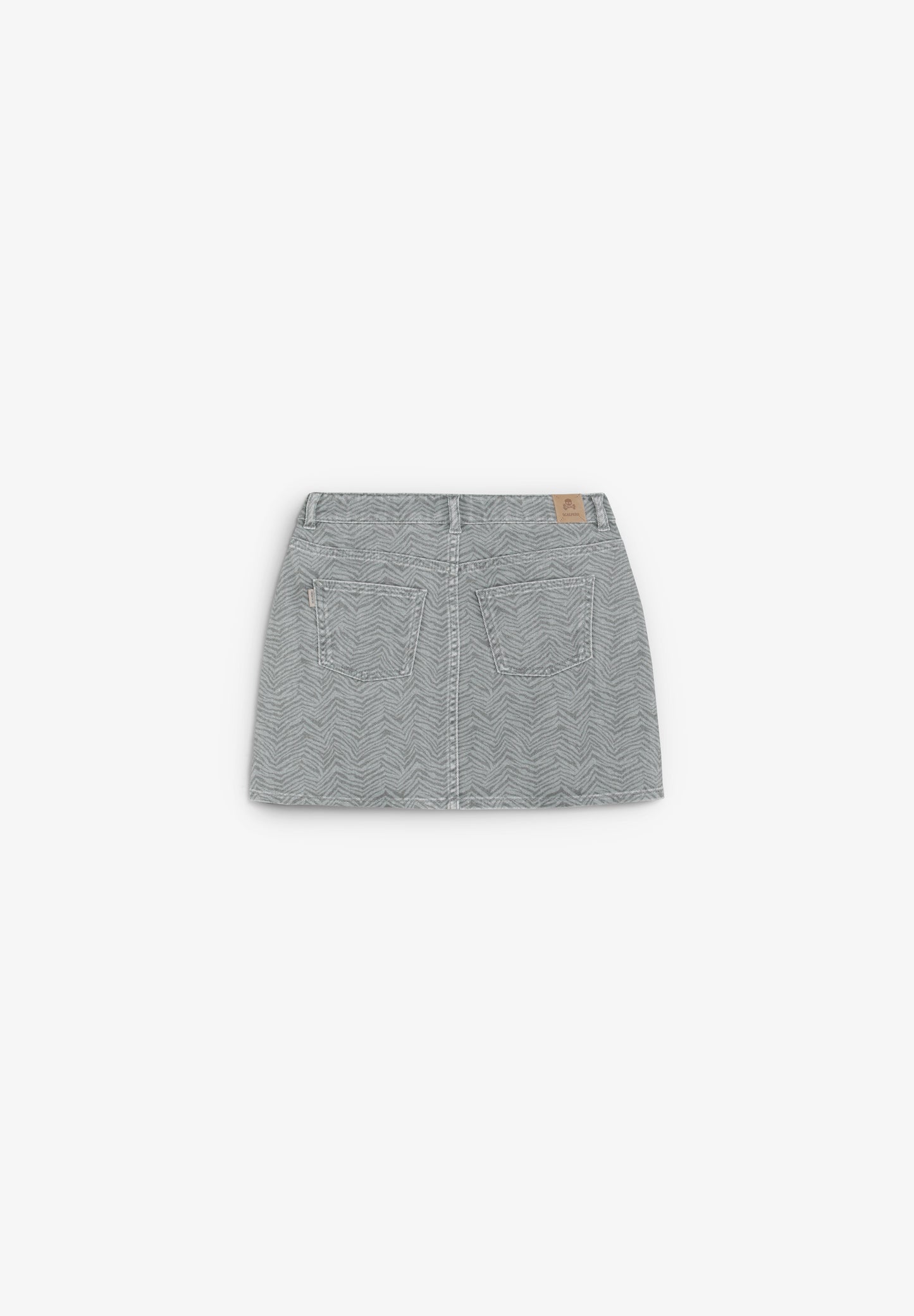 FALDA CORTA DENIM ESTAMPADA