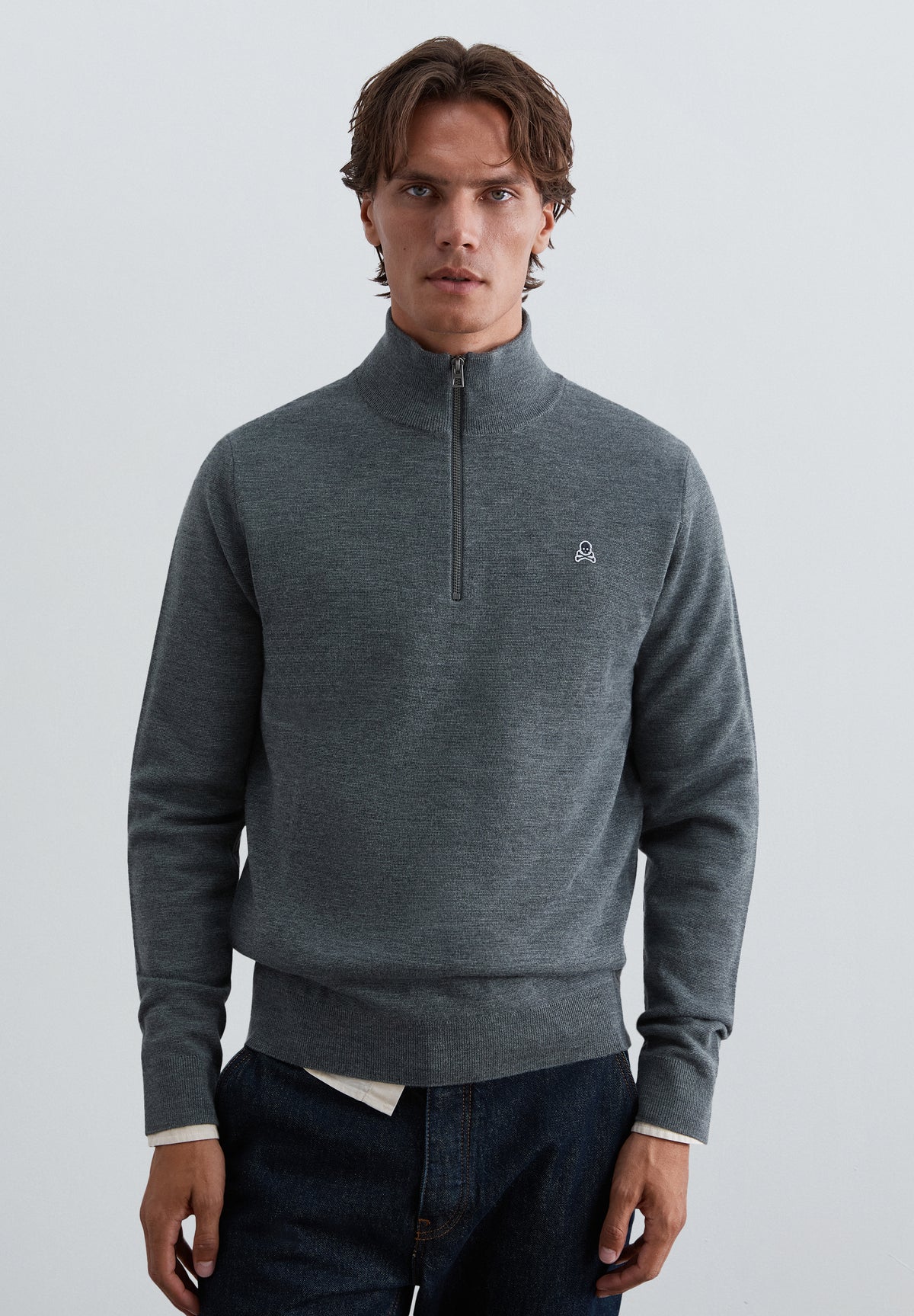 JERSEY HALF-ZIP CALAVERA