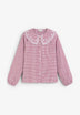 BLUSA VICHY CUELLO BORDADO