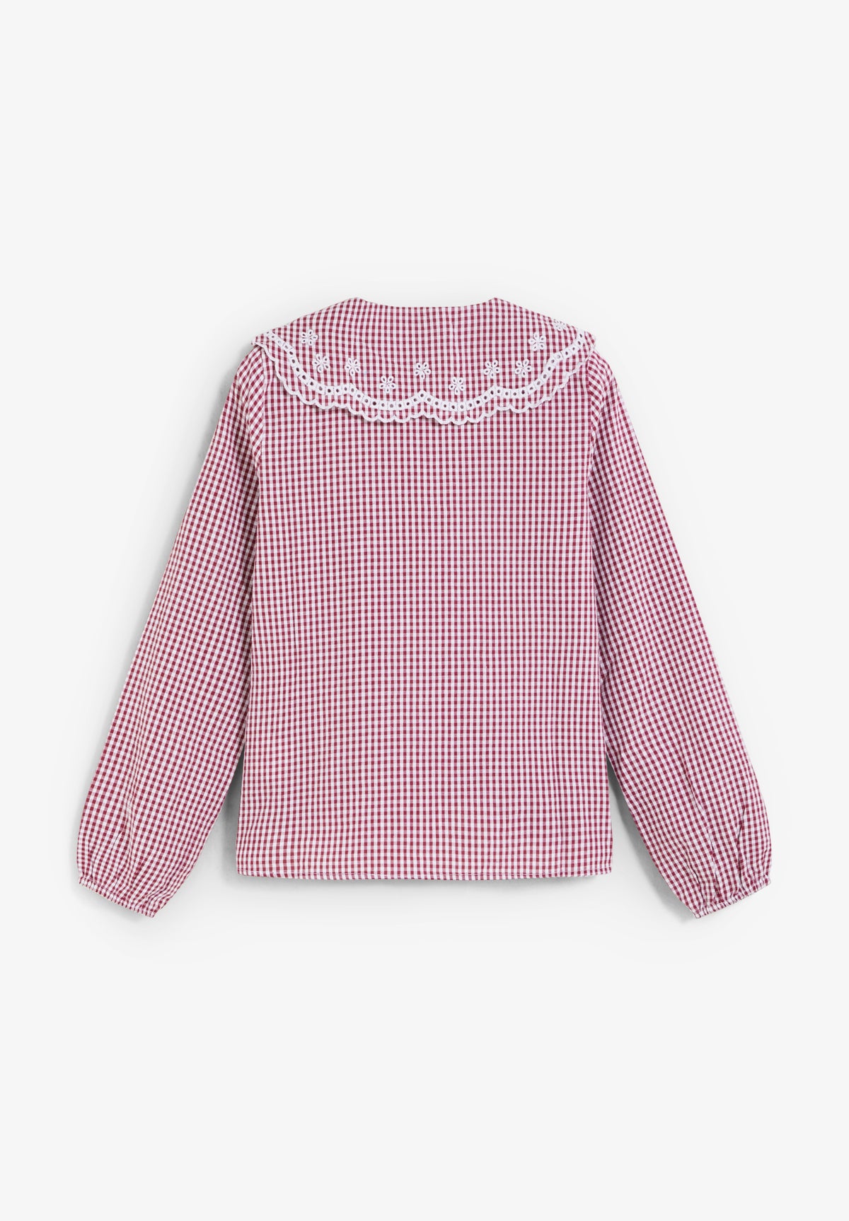 BLUSA VICHY CUELLO BORDADO