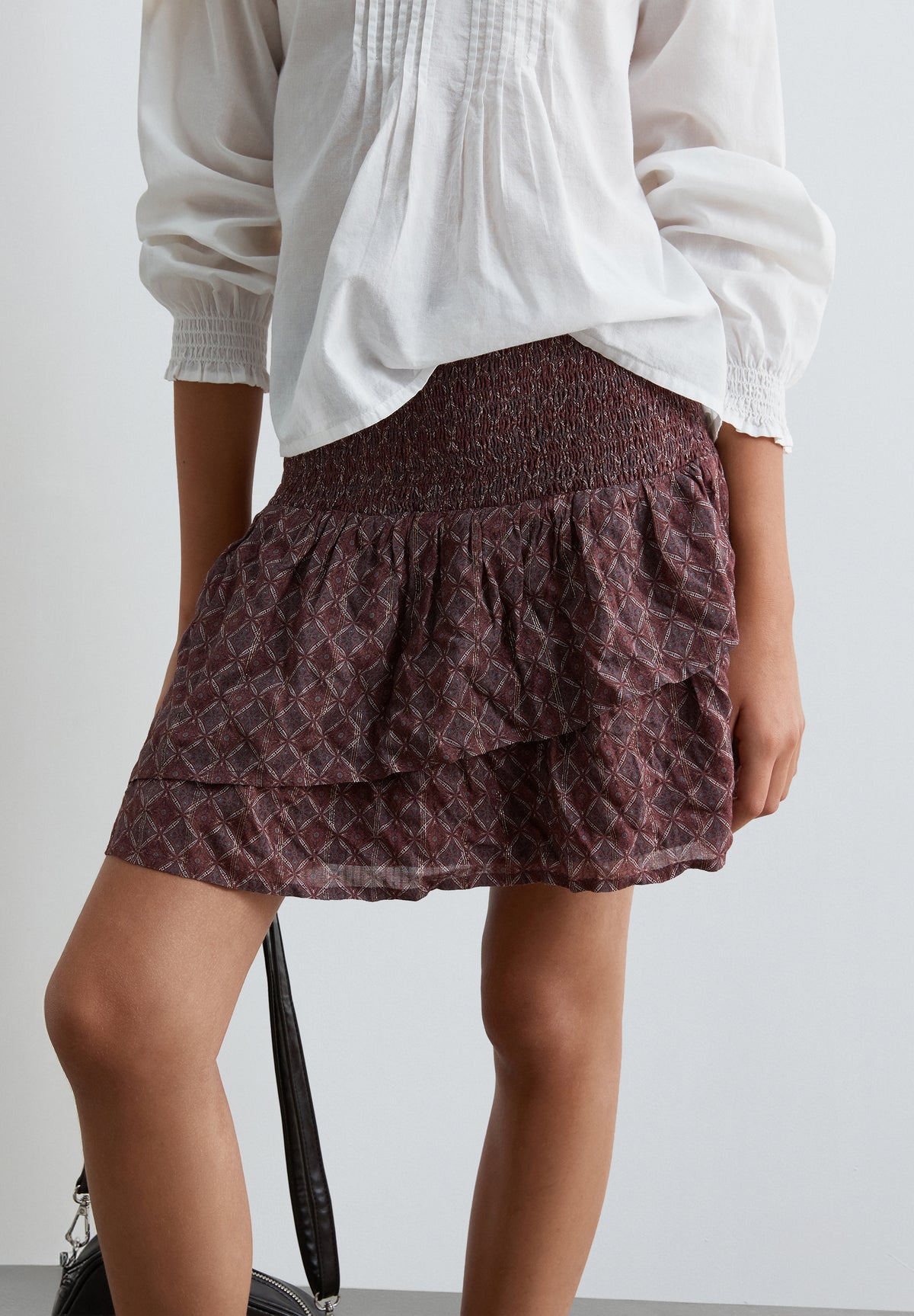 FALDA ESTAMPADA VOLANTES