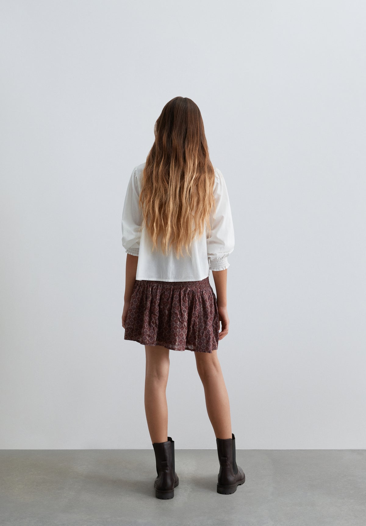 FALDA ESTAMPADA VOLANTES
