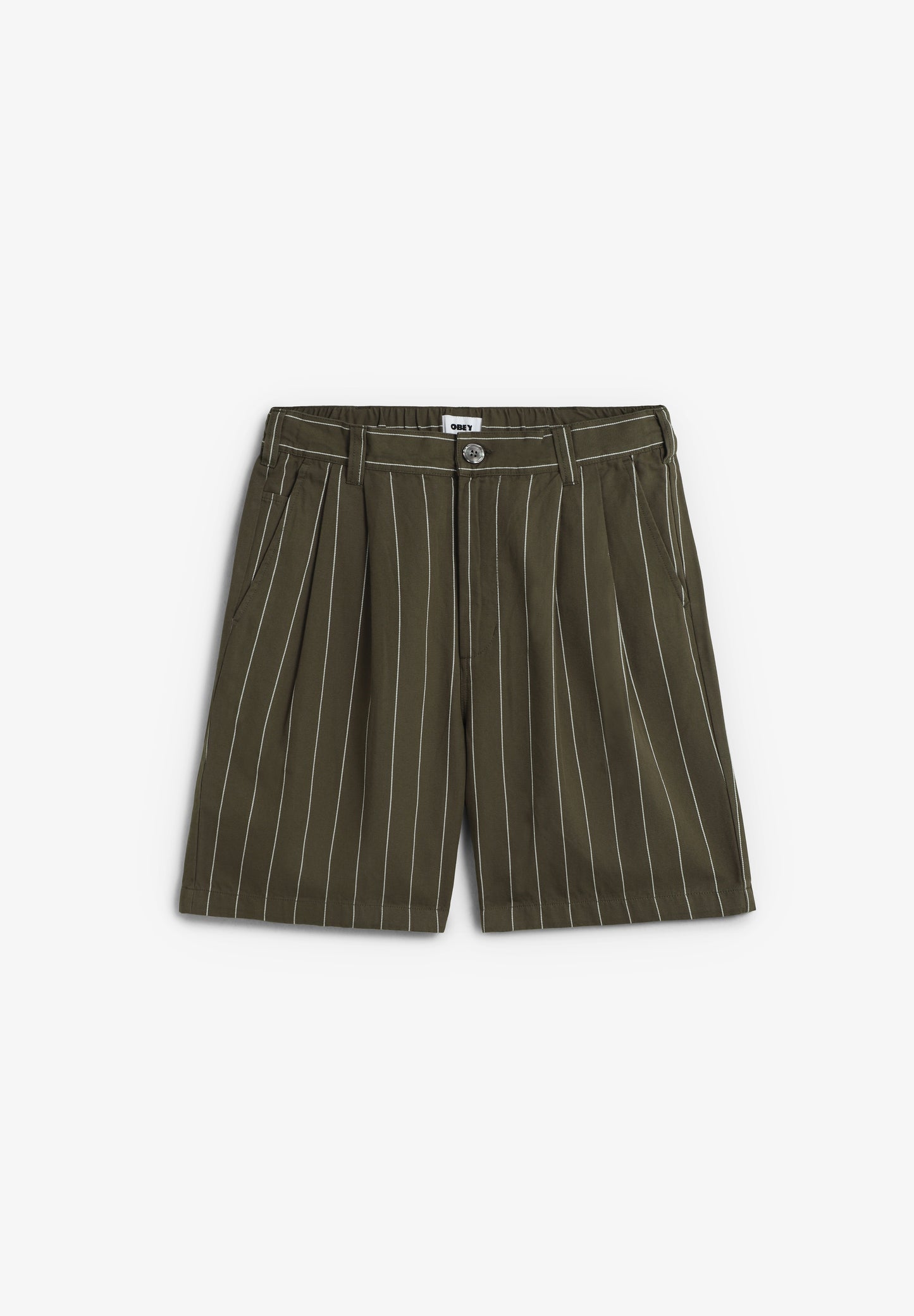 OBEY | BERMUDAS FOSTER STRIPE PLEATED