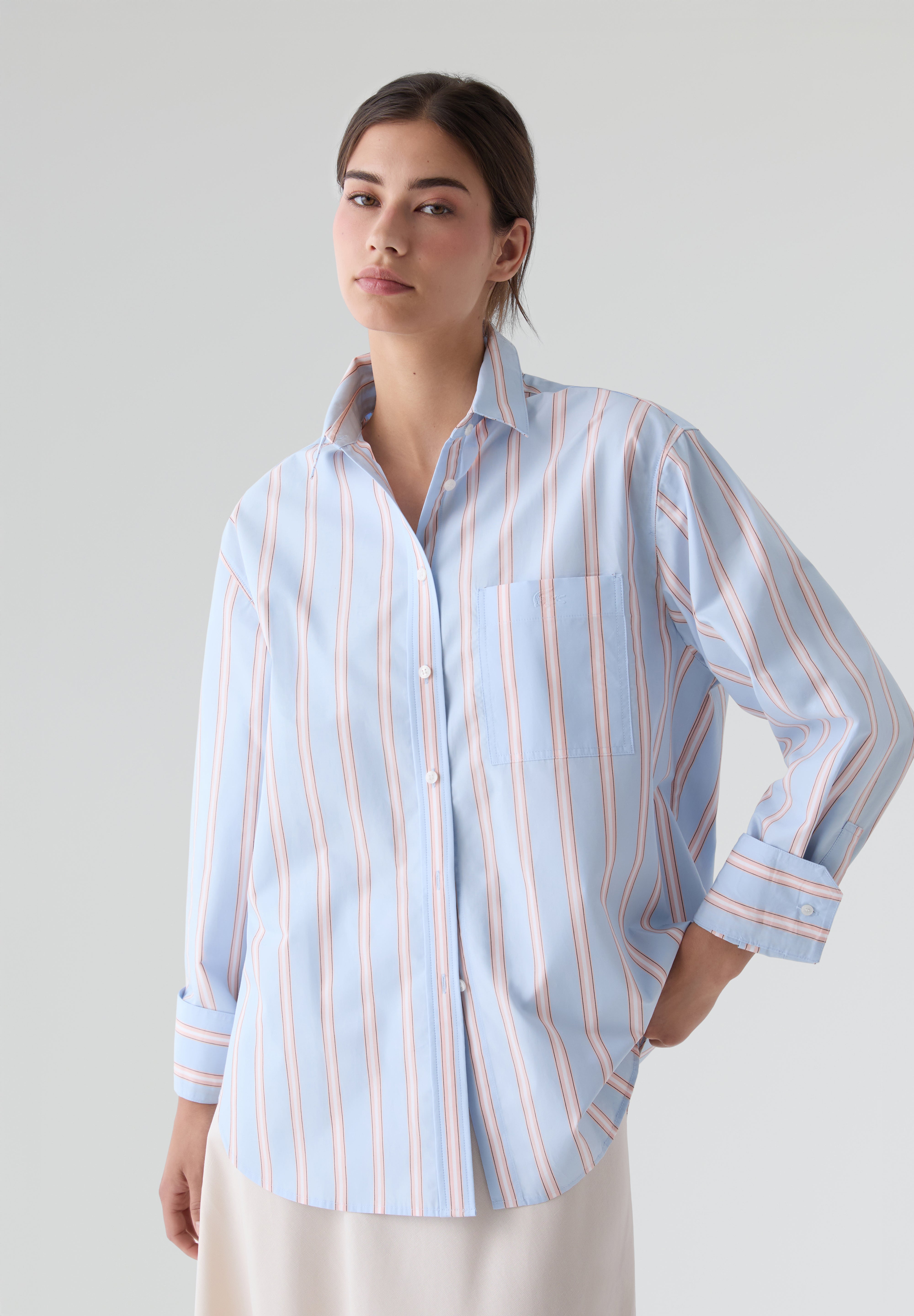 LACOSTE | CAMISA DOBLE RAYA MUJER