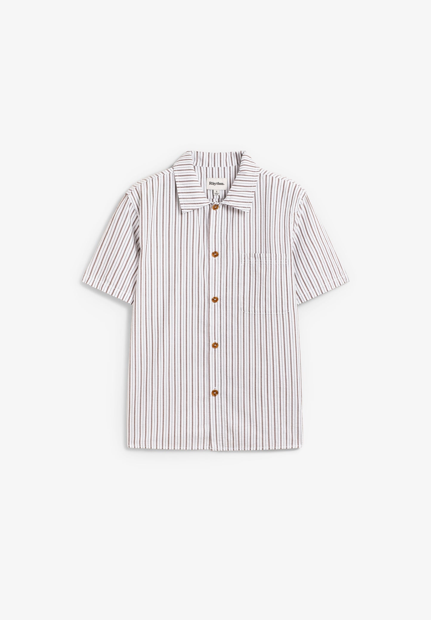 RHYTHM | CAMISETA SEERSUCKER STRIPE SS