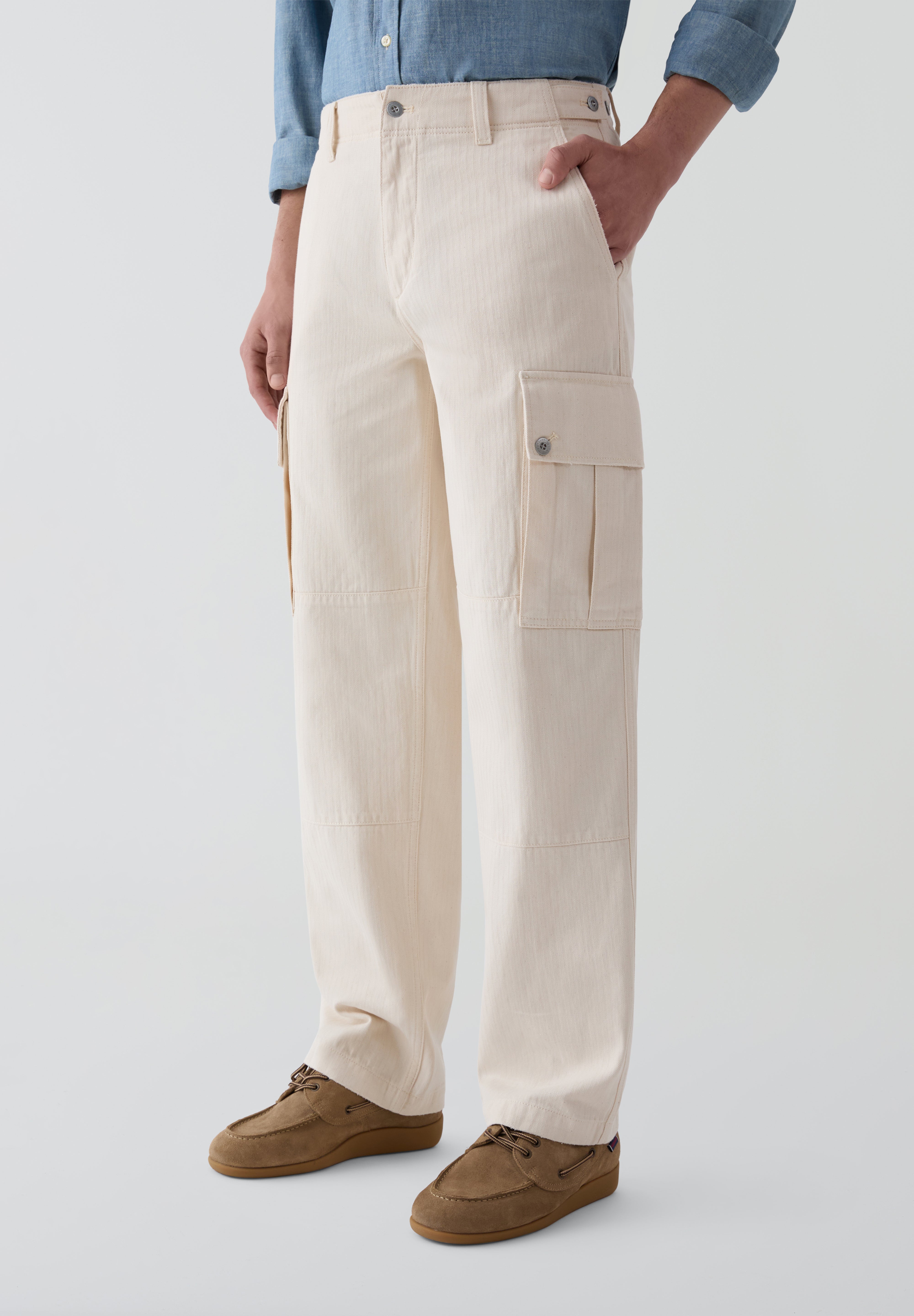 GANT | PANTALÓN REL HERRINGBONE CARGO