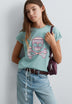 CAMISETA CALAVERA ESTAMPADA
