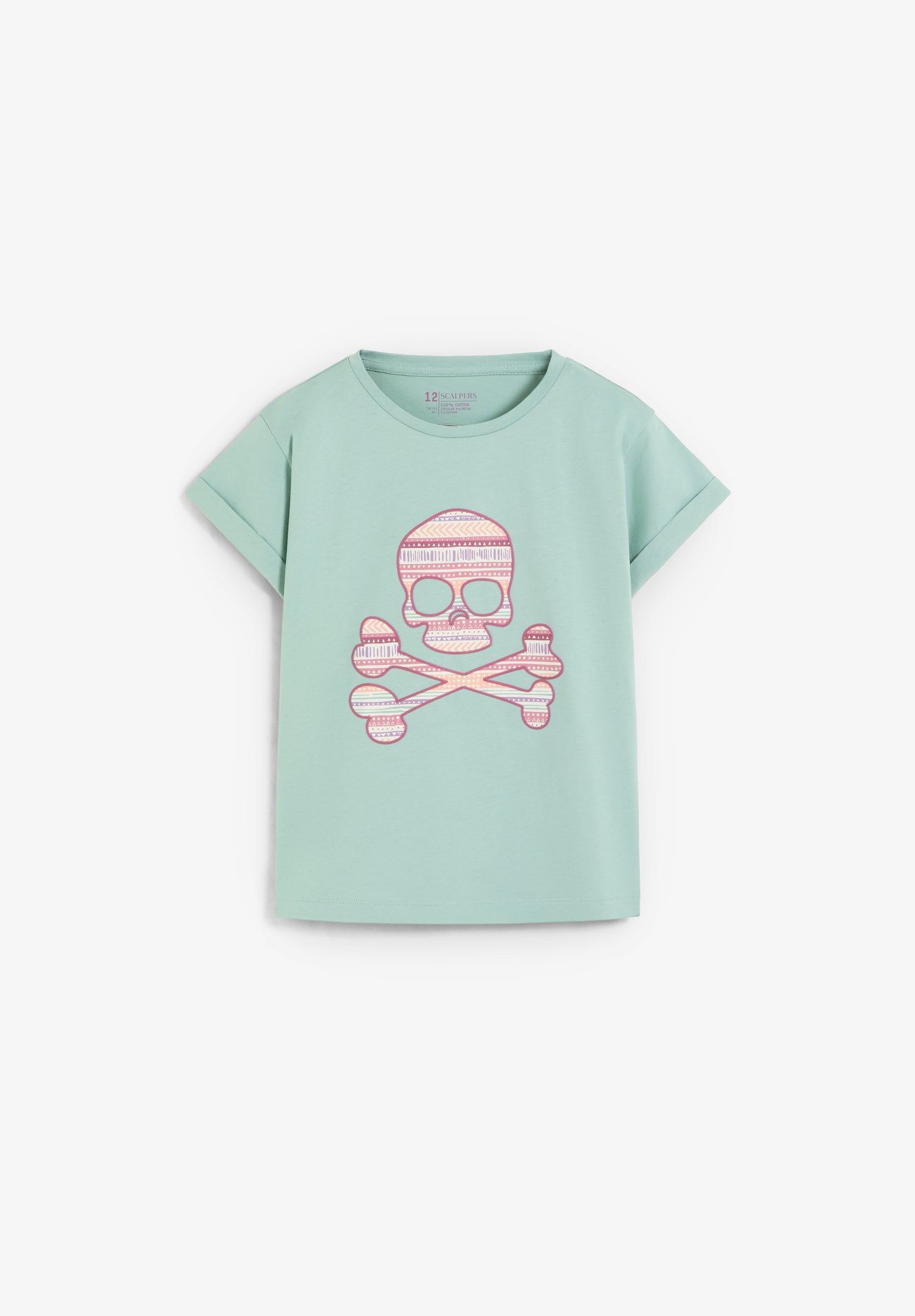 CAMISETA CALAVERA ESTAMPADA