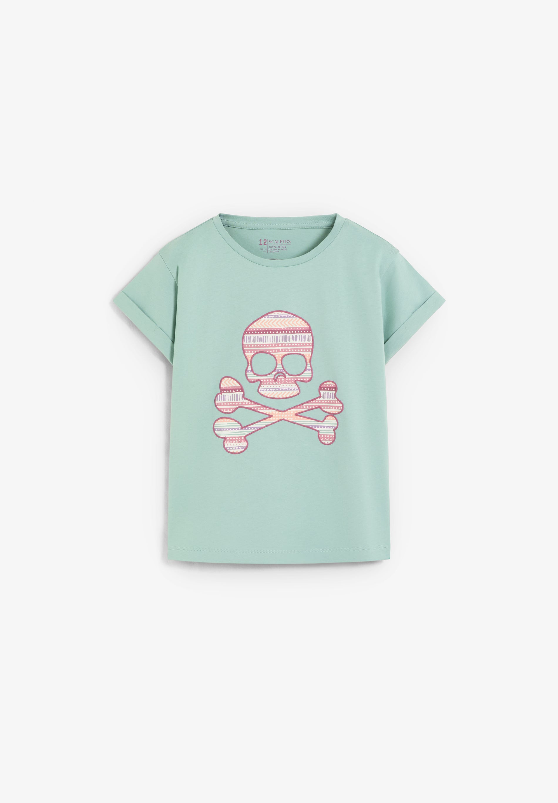 CAMISETA CALAVERA ESTAMPADA