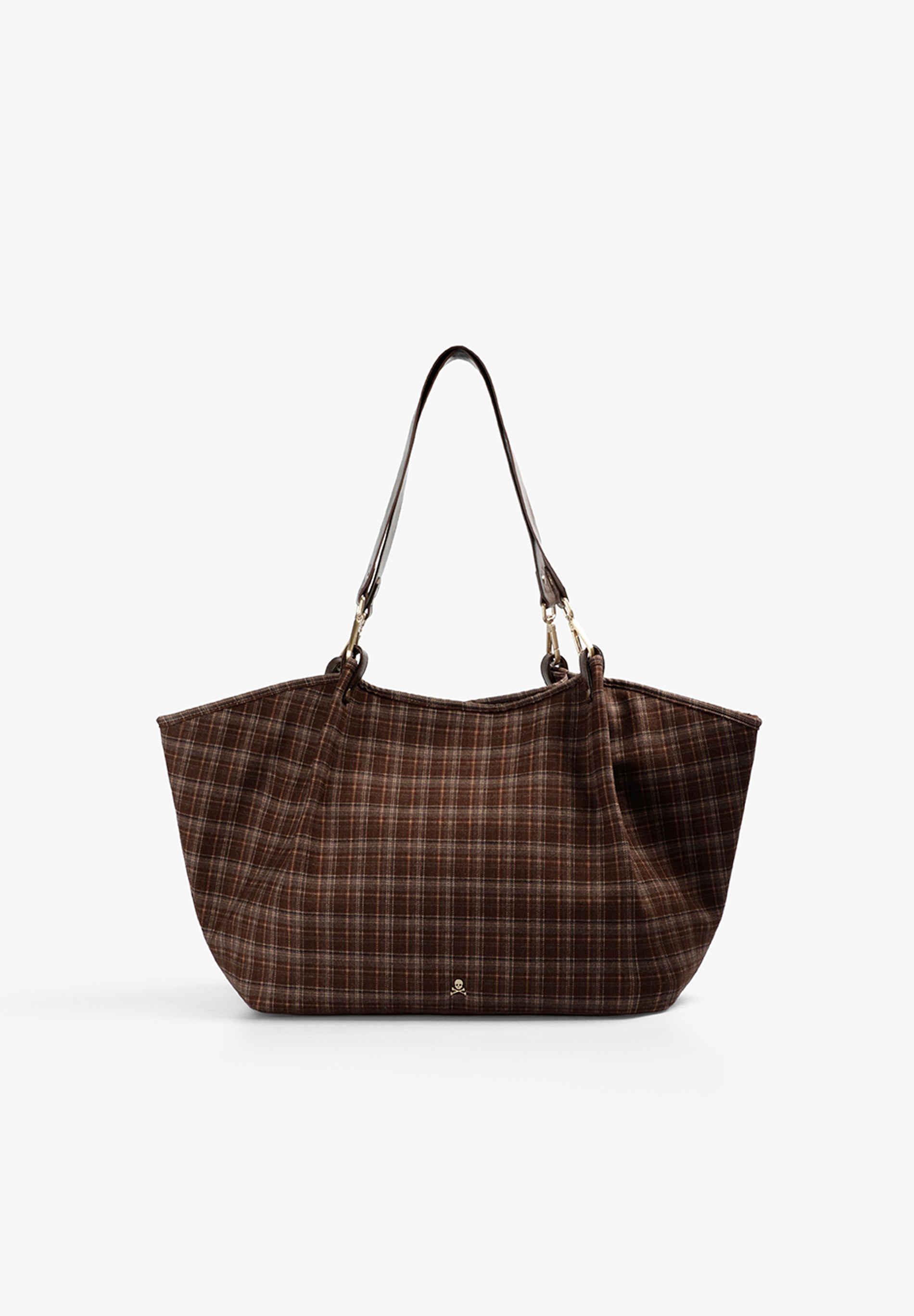 BOLSO SHOPPER DE CUADRO INGLÉS