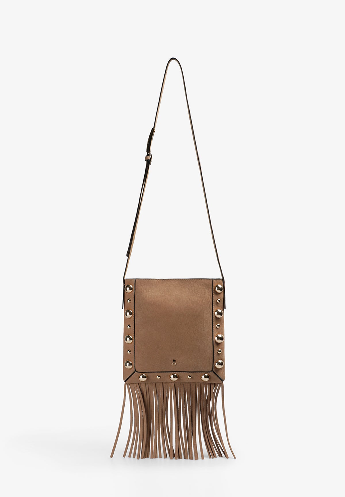 SCBISTUDS FRINGES LEATHER BAG