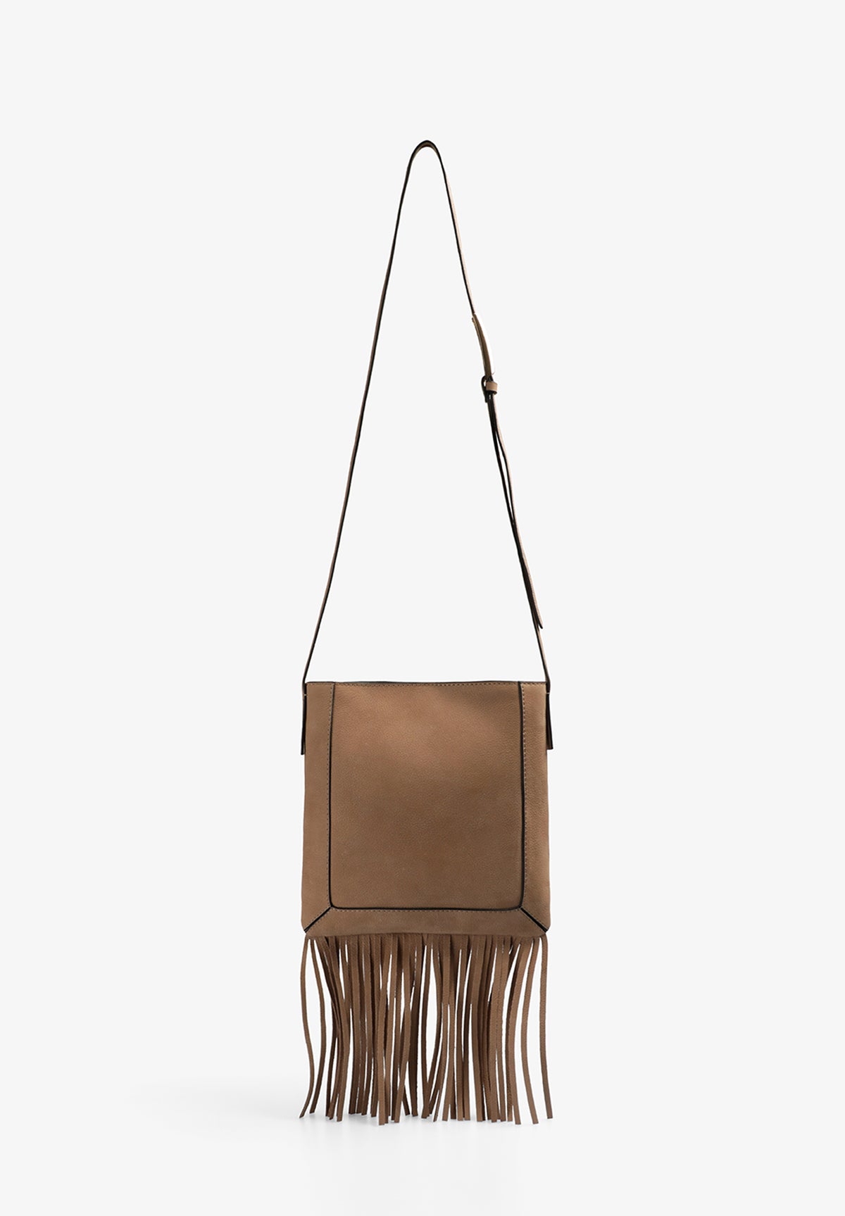 SCBISTUDS FRINGES LEATHER BAG