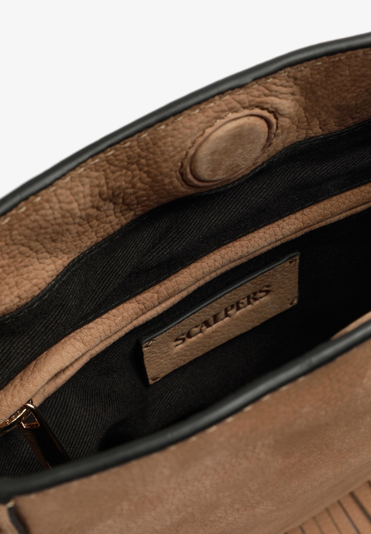 SCBISTUDS FRINGES LEATHER BAG