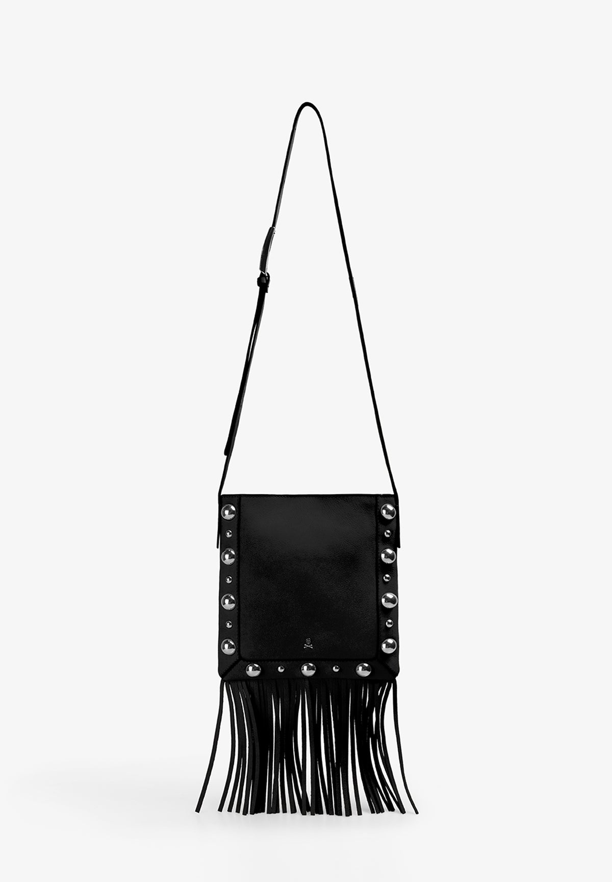 SCBISTUDS FRINGES LEATHER BAG