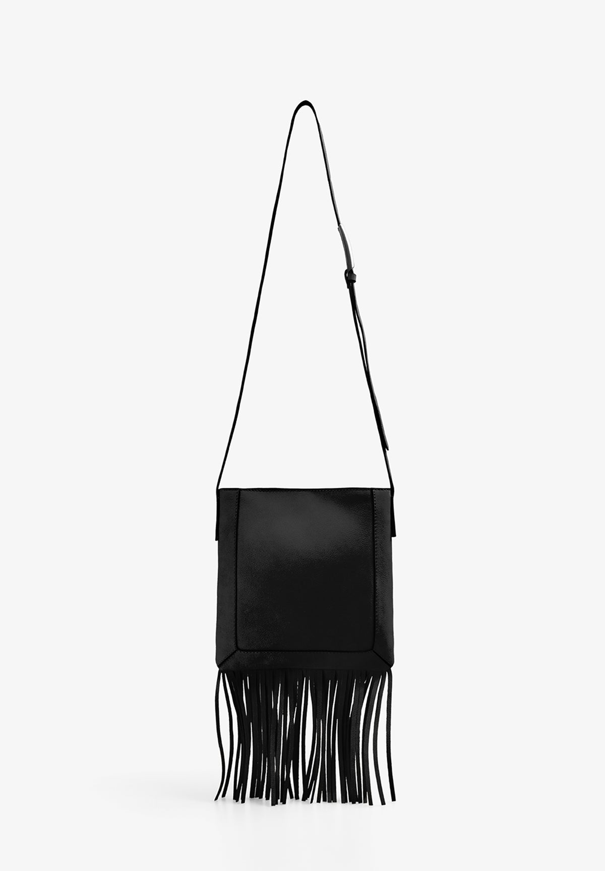 SCBISTUDS FRINGES LEATHER BAG