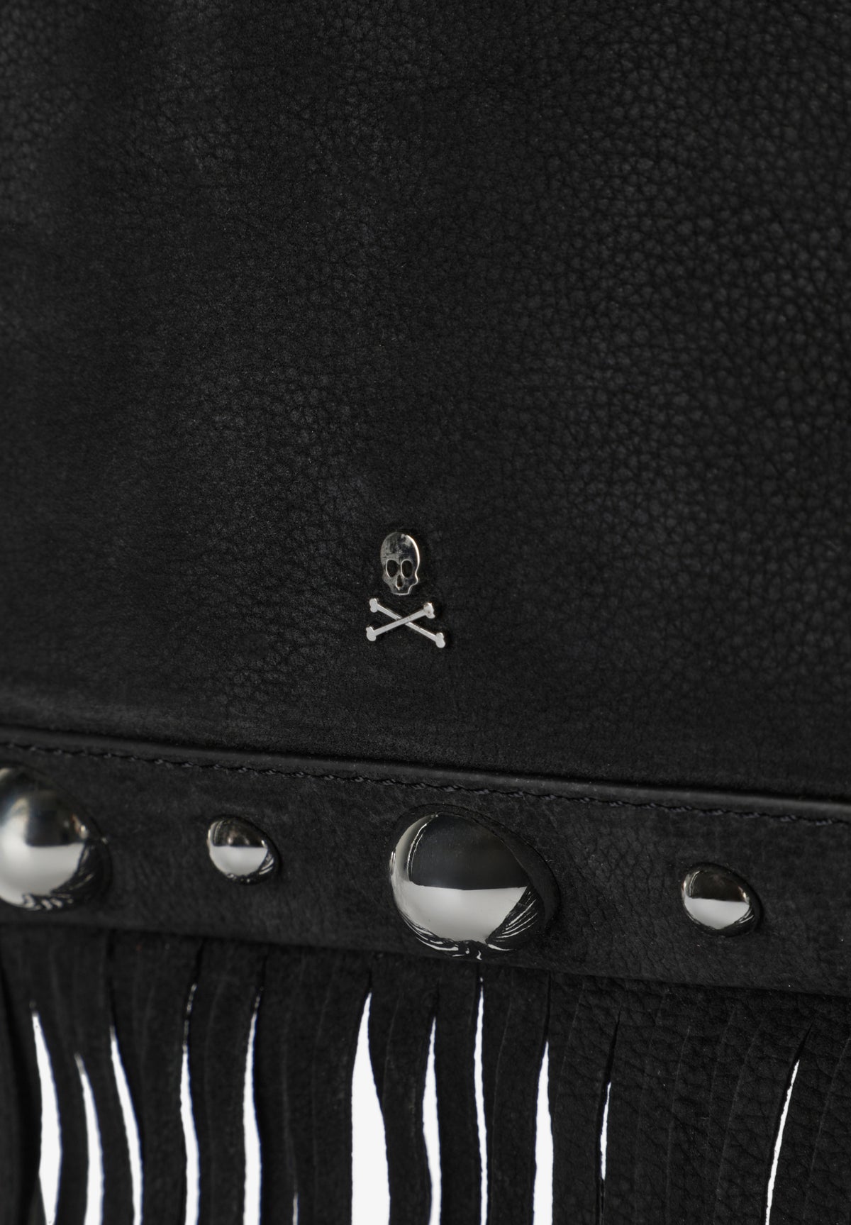 SCBISTUDS FRINGES LEATHER BAG