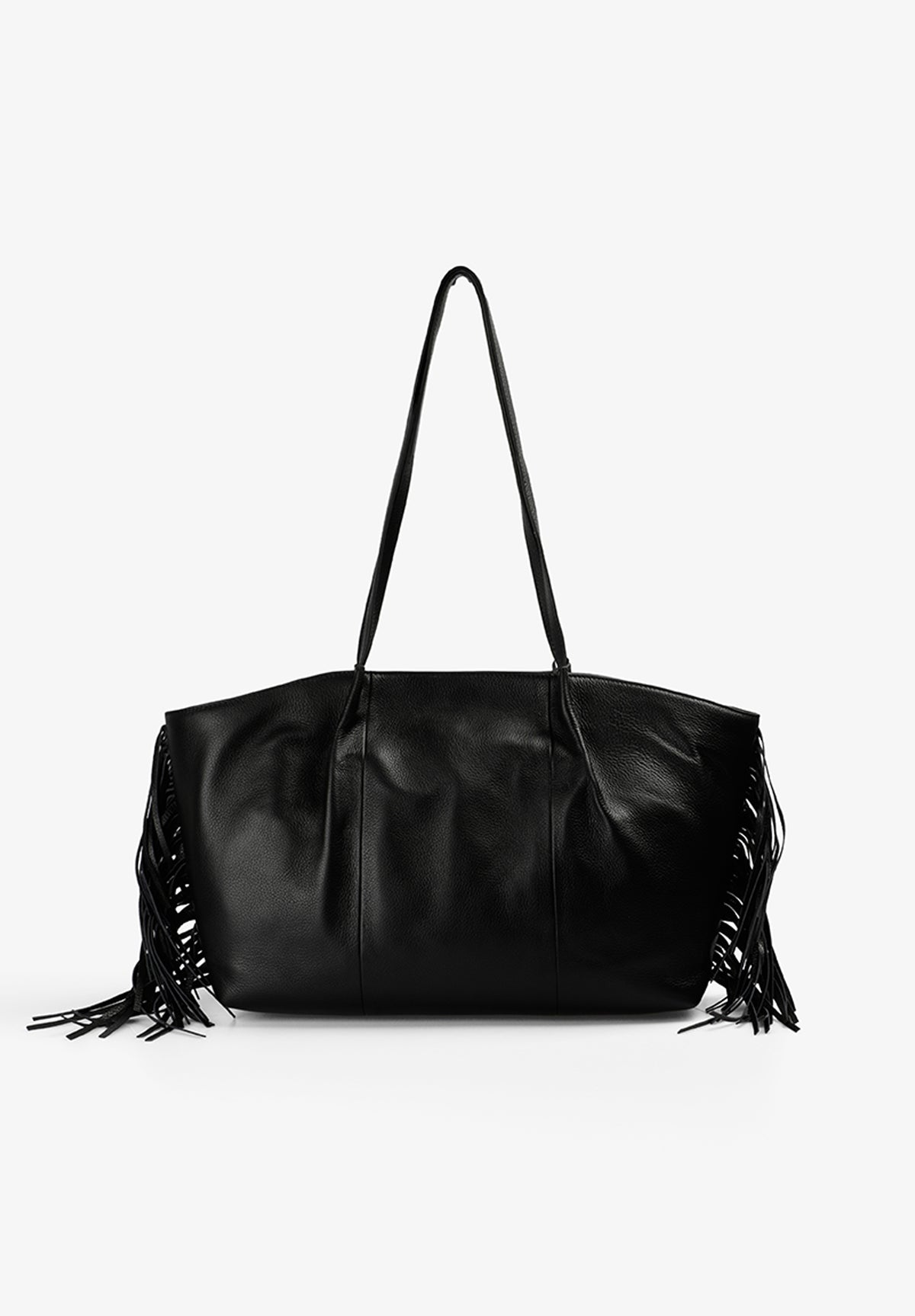BOLSO SHOPPER PIEL CON FLECOS