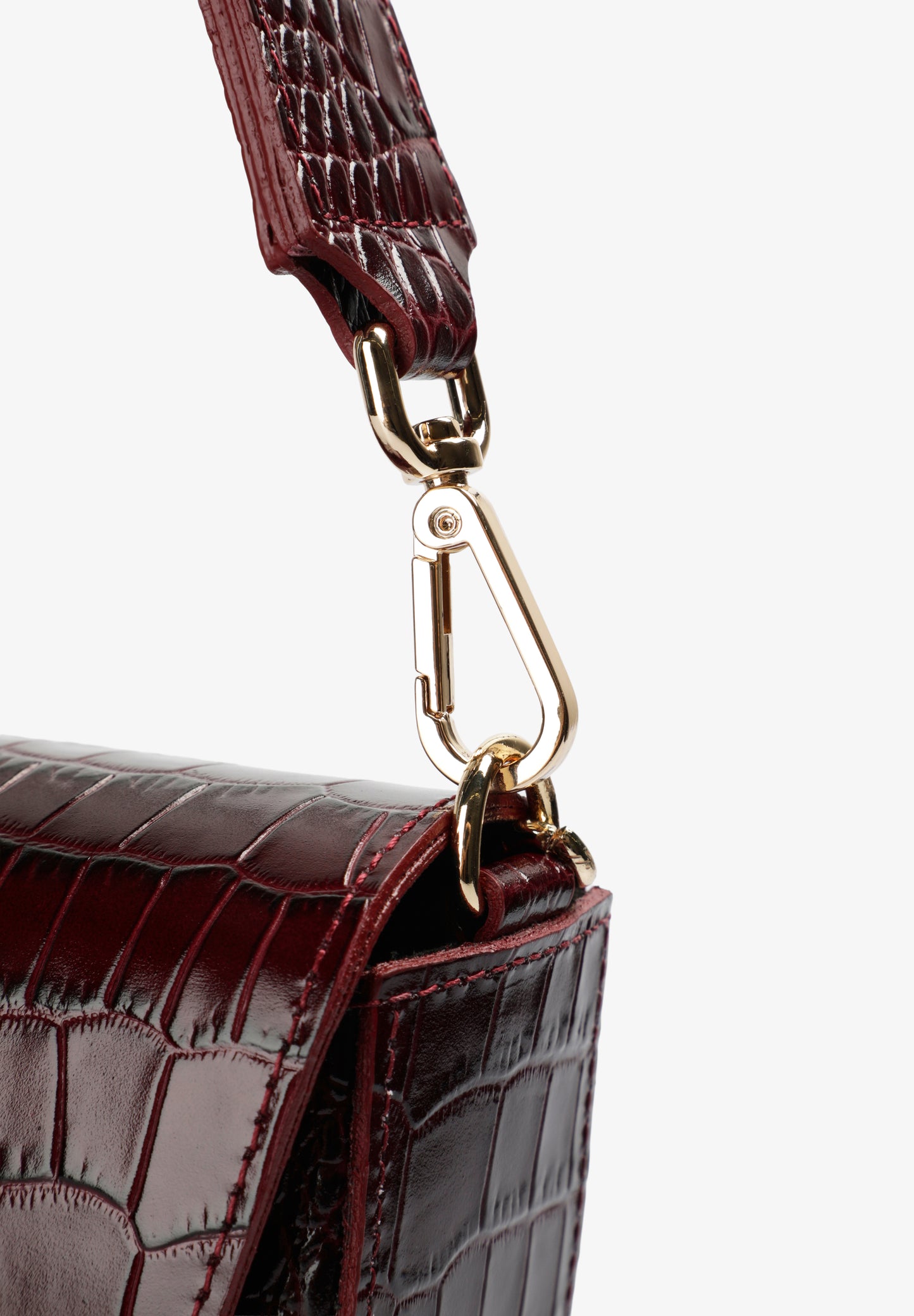 BOLSO DE PIEL GRABADO COCODRILO