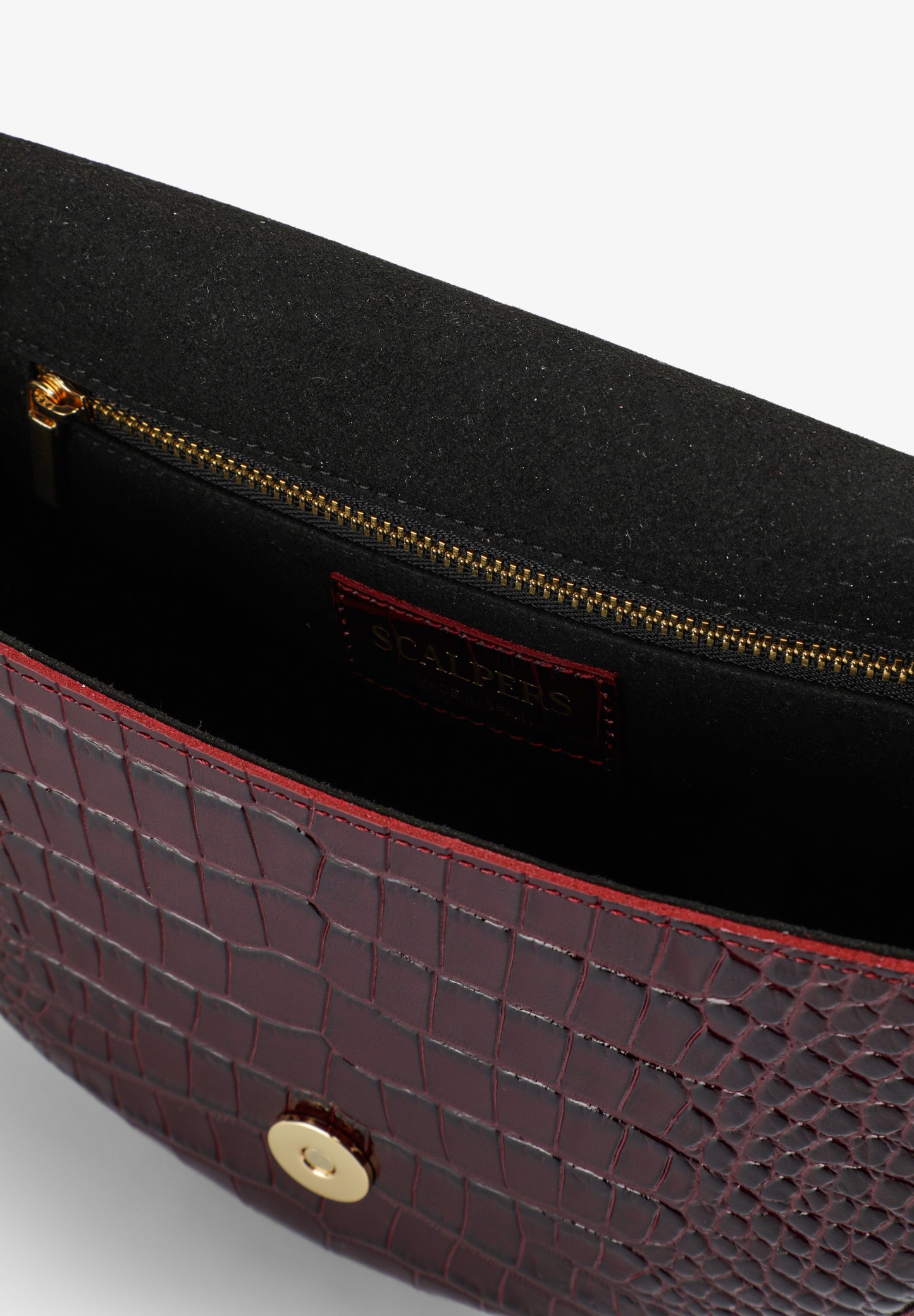 BOLSO DE PIEL GRABADO COCODRILO