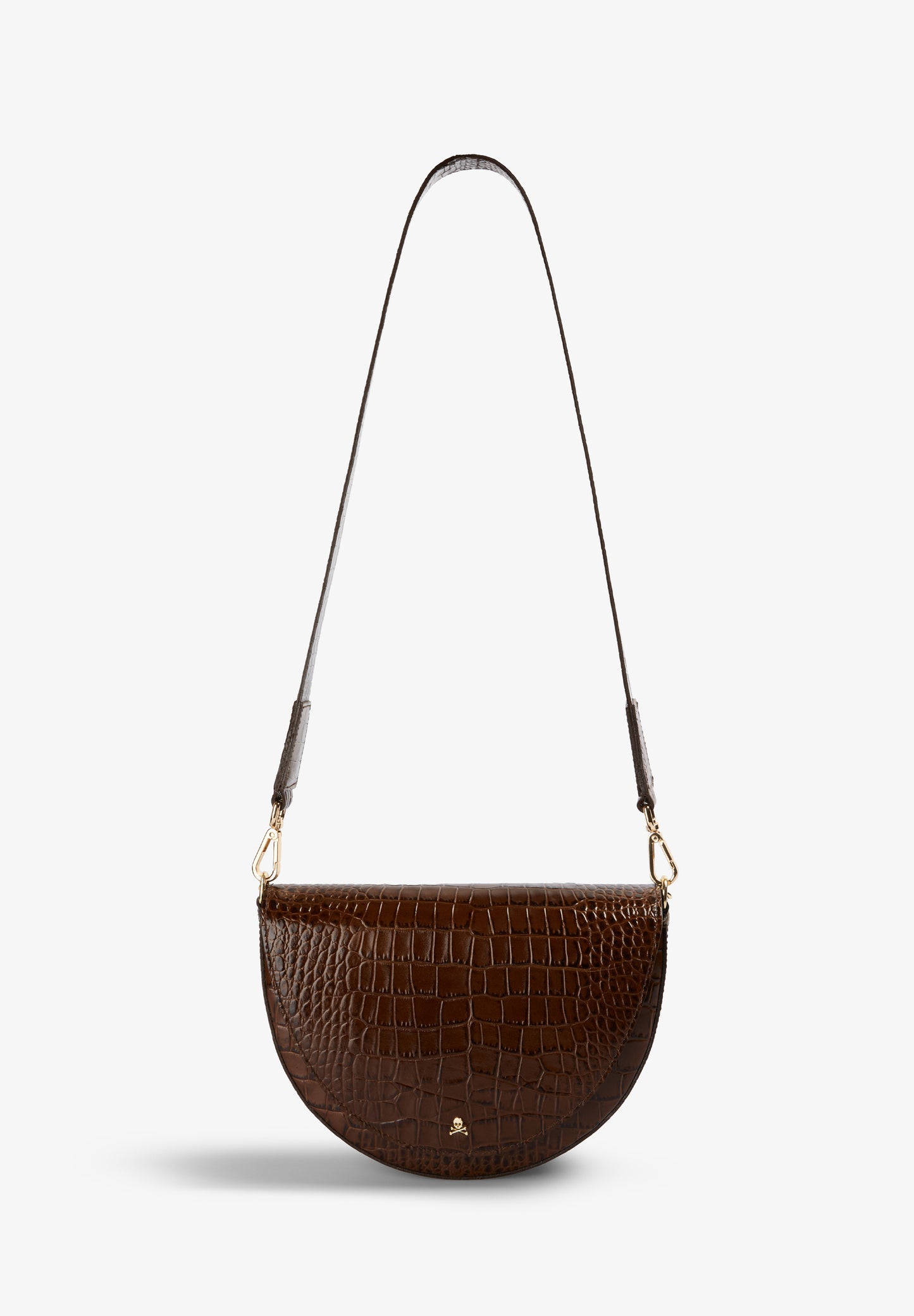 BOLSO DE PIEL GRABADO COCODRILO