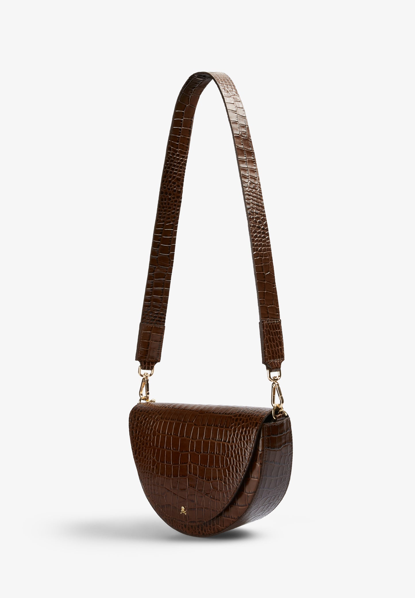 BOLSO DE PIEL GRABADO COCODRILO