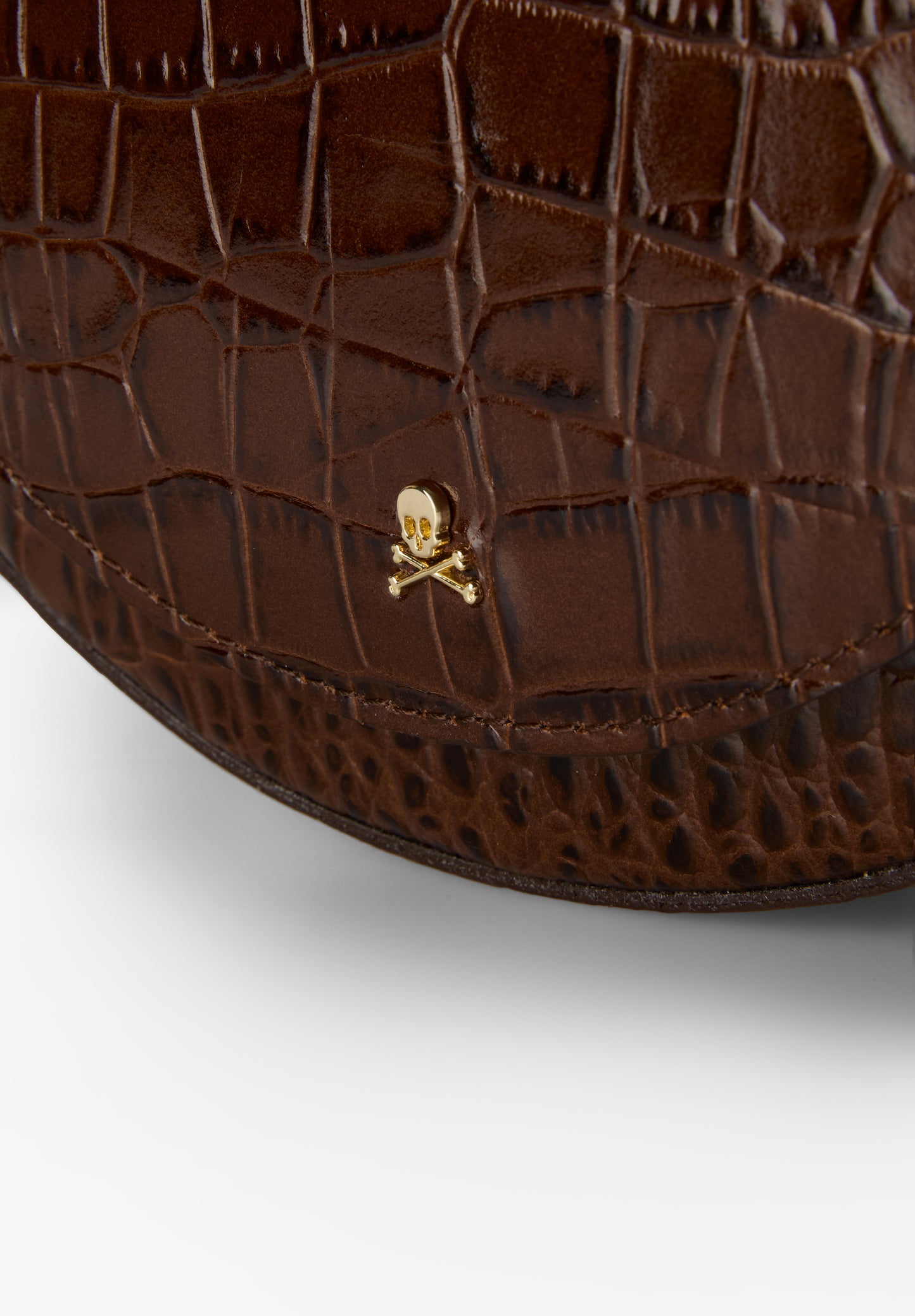 BOLSO DE PIEL GRABADO COCODRILO