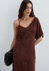 VESTIDO ASIMÉTRICO BORDADO ABALORIOS
