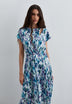 VESTIDO MIDI ESTAMPADO CON LAZADA